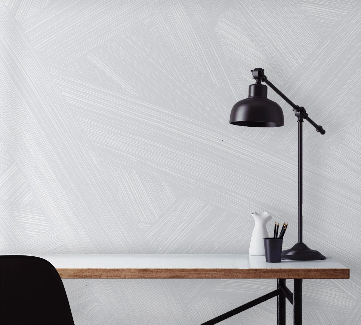 Raked in Slate  |  Quick Ship Mural