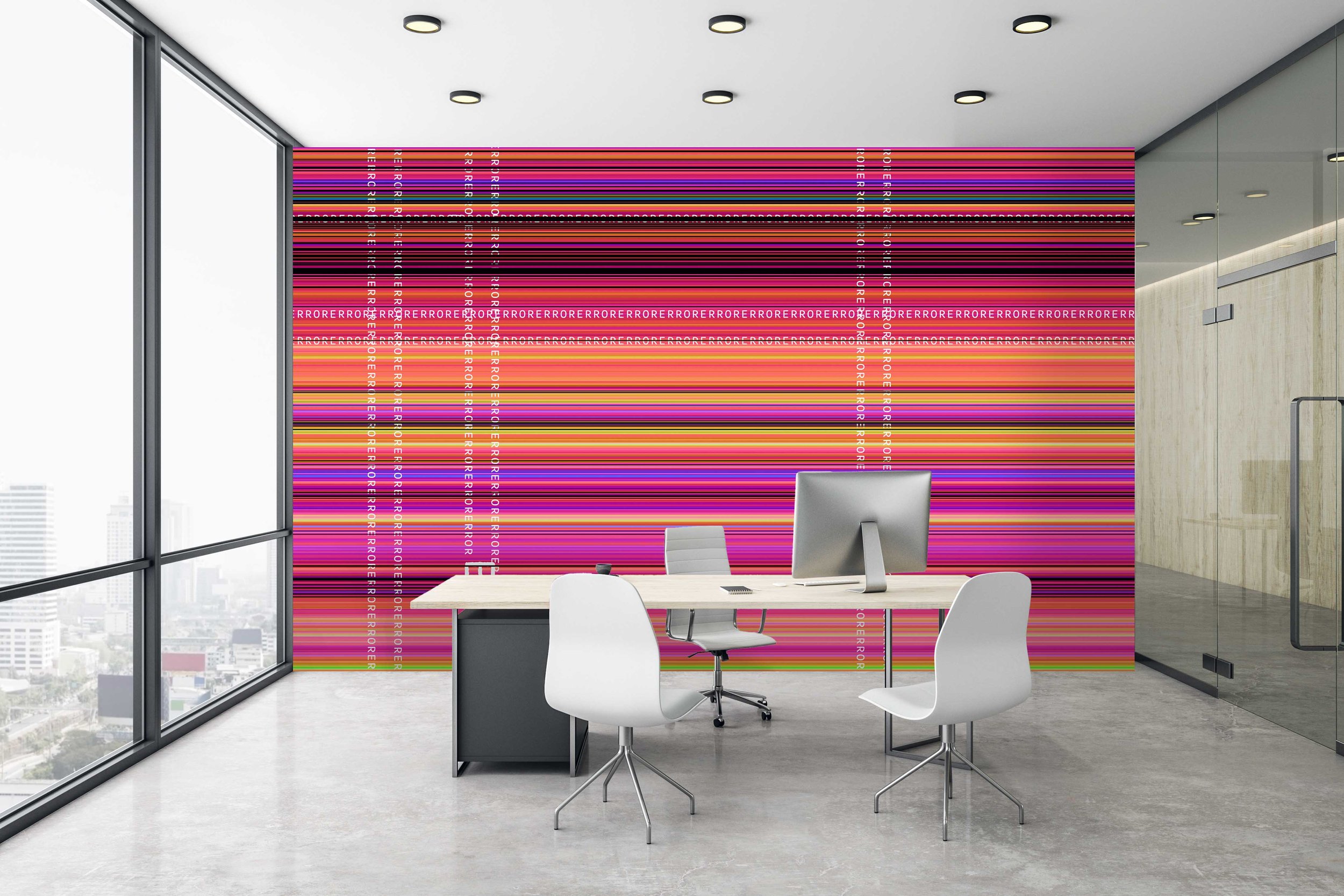 Error Code in Hot Pink |  Quick Ship Mural