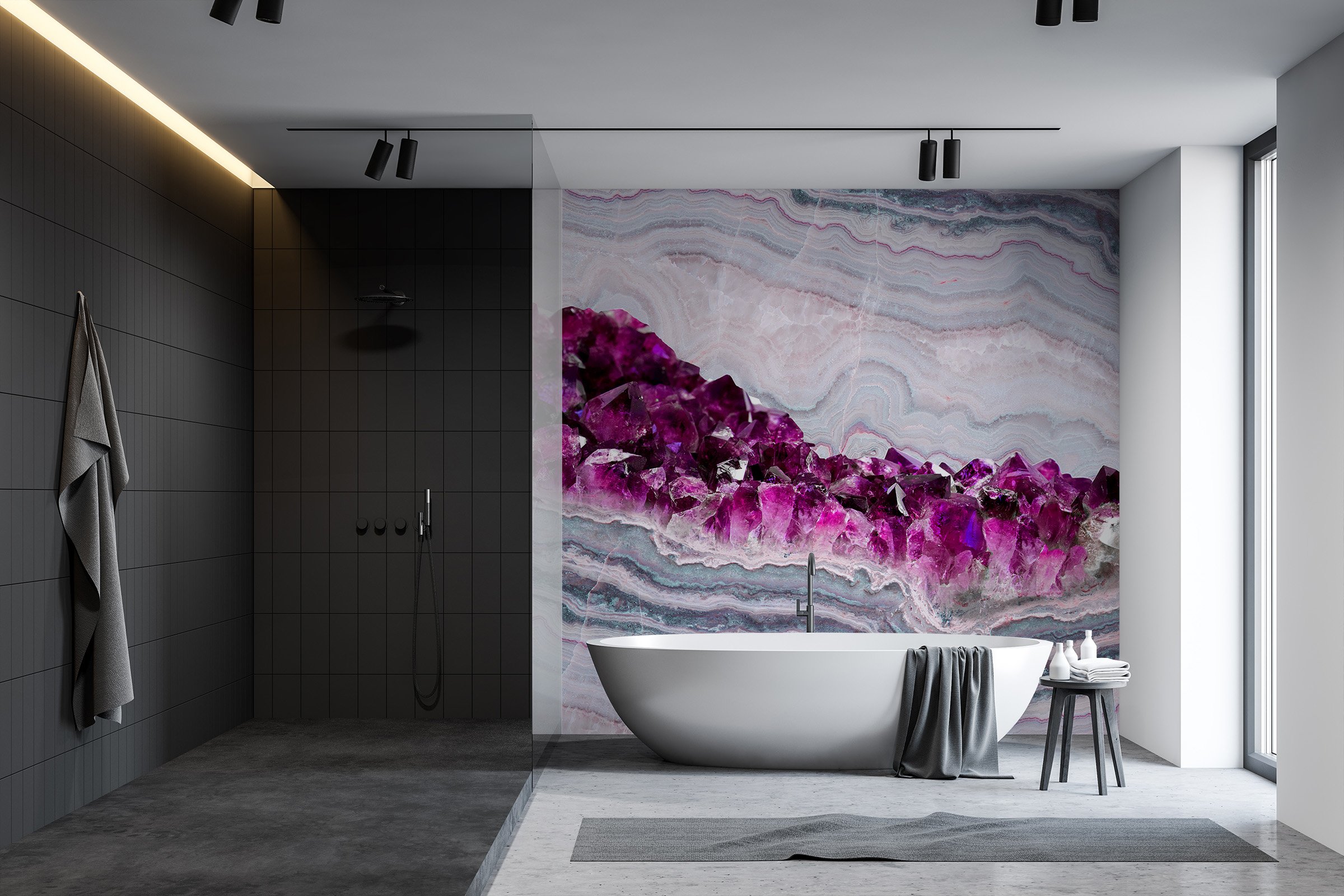 Amethyst in Electric Pink  |  Made to Measure Mural