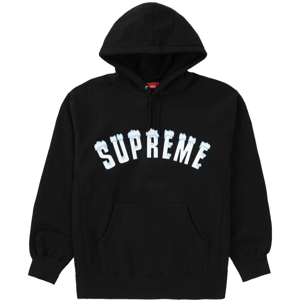 Supreme Icy Arc Hooded Sweatshirt [Black] — PURE