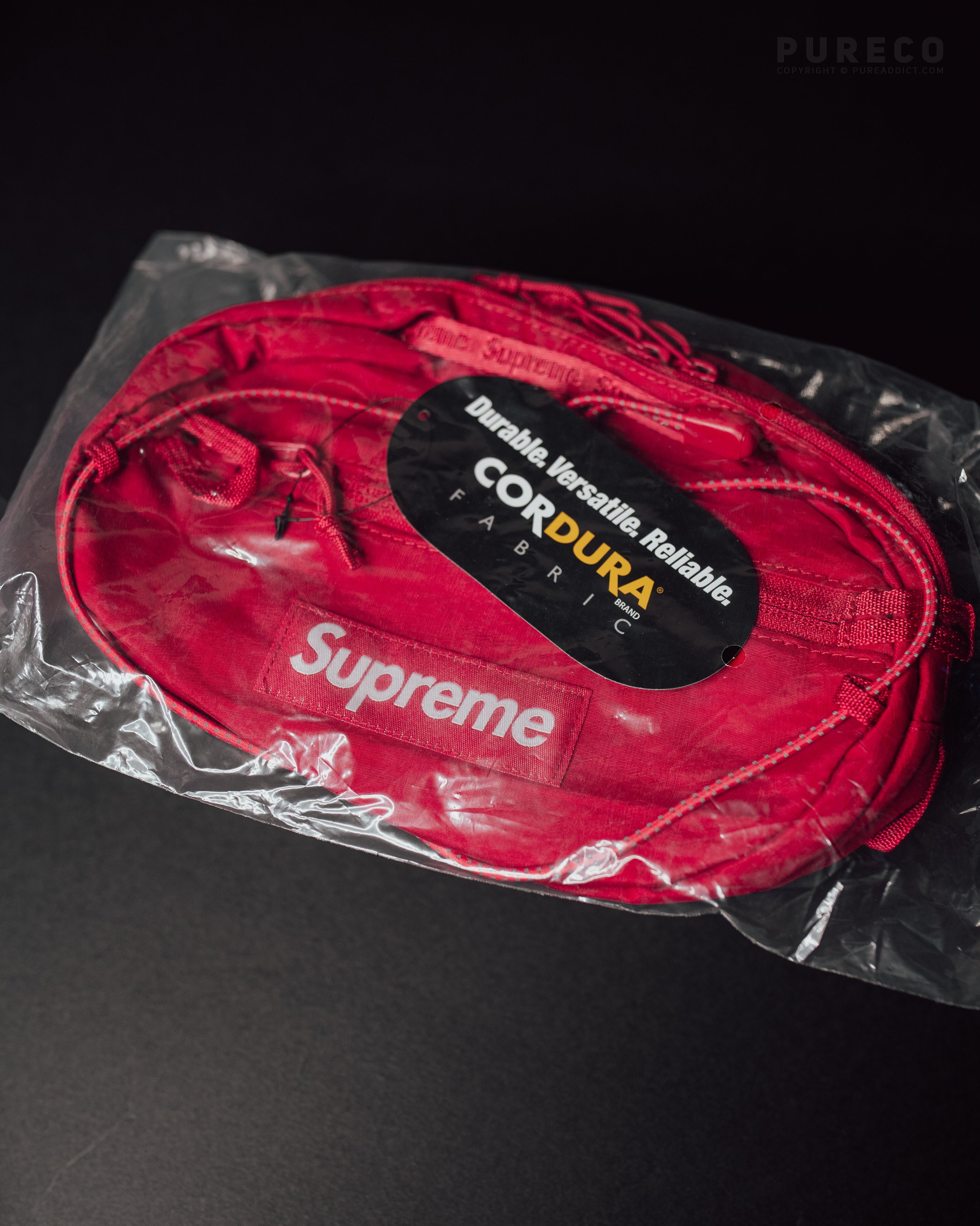 supreme fanny pack red