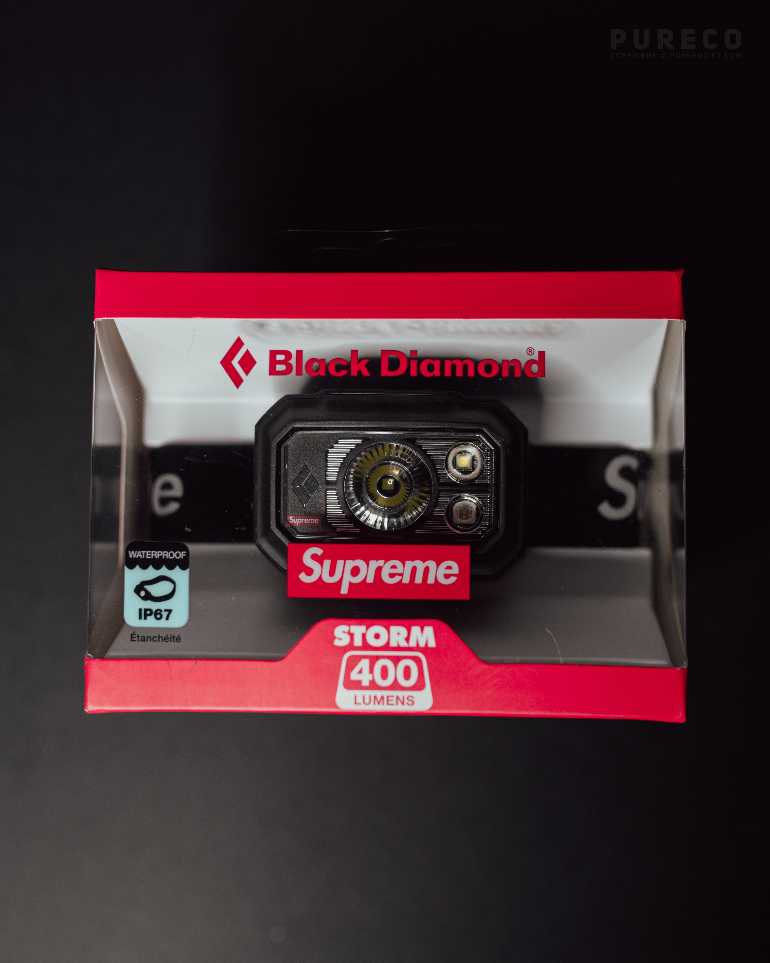 Supreme Black Diamond Storm 400 Headlamp [Black] — PURE