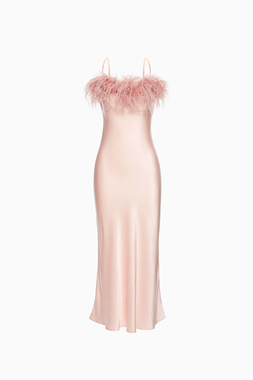 Sleeper Boheme Slip Dress with Feathers 