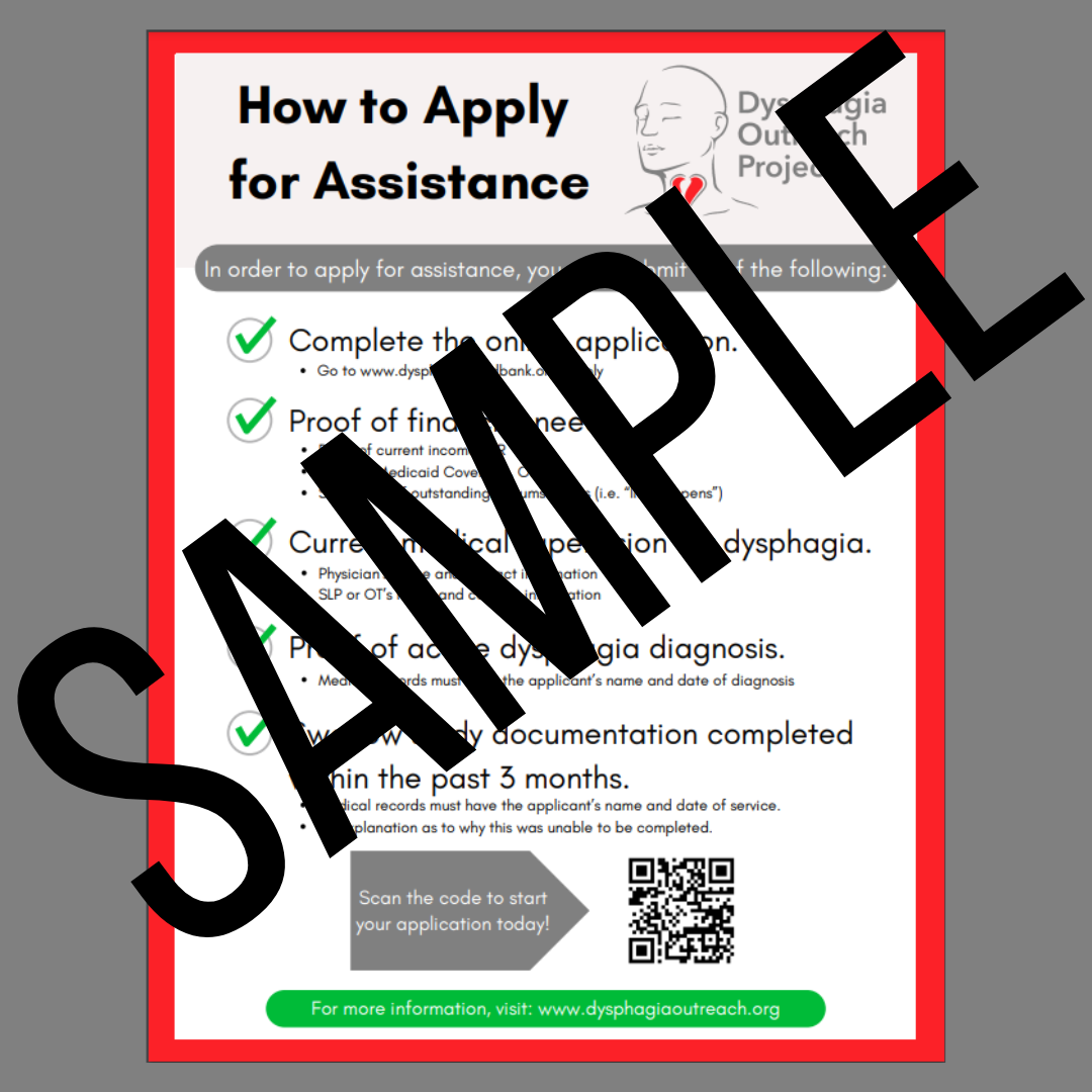 How to Apply for Assistance FREE Handout — Dysphagia Outreach Project