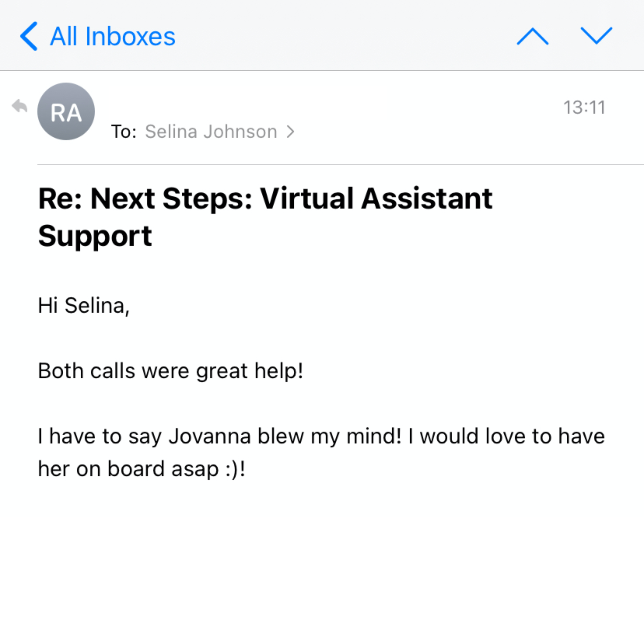 SelinaJohnson_VA_Virtual_Assistant_Client_Testimonials_Success_Stories_Screenshots