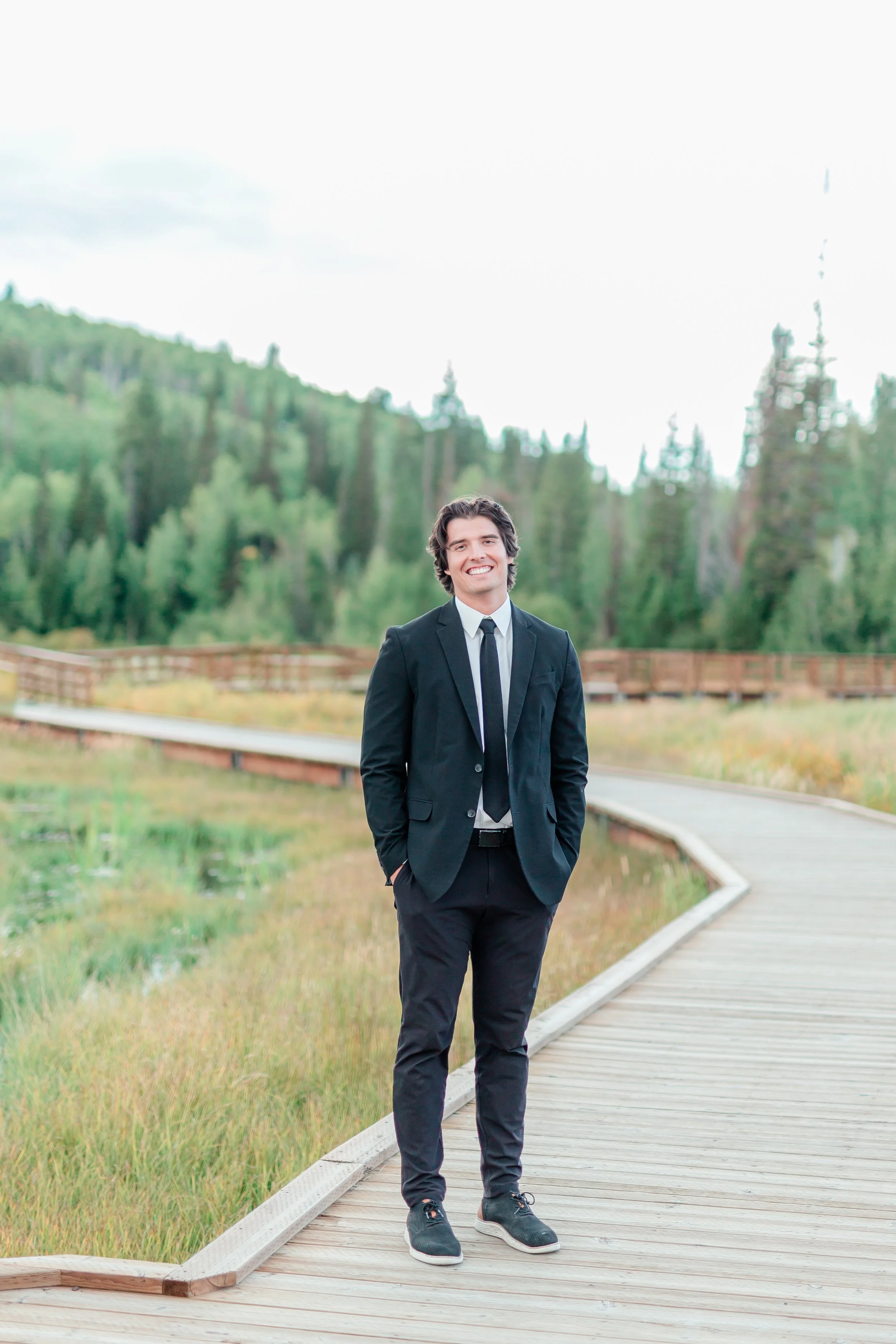 Bride portraits at Silver Lake, Big Cottonwood Canyon Utah