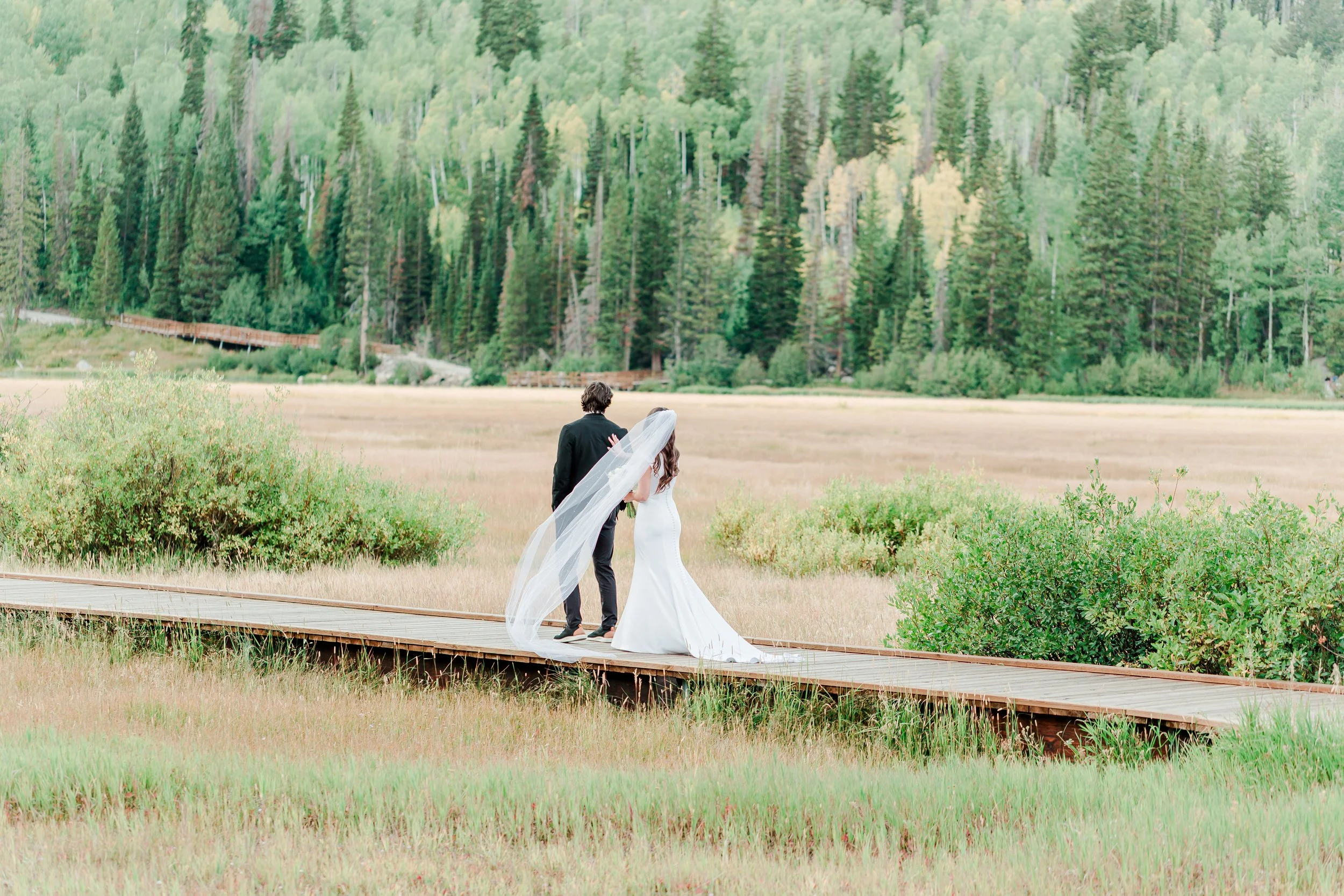 Bridal Portraits at Silver Lake in Utah