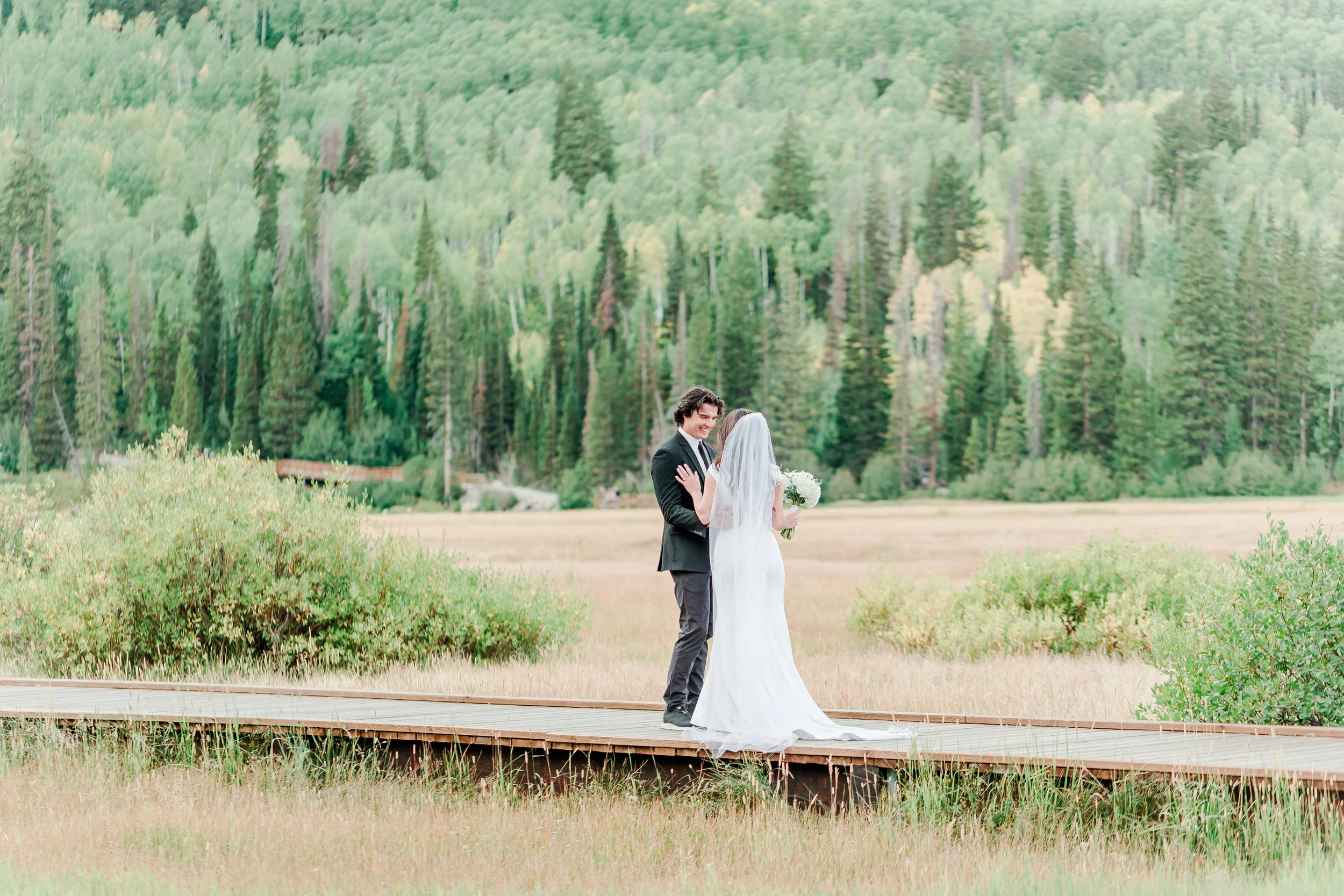 Bridal Portraits at Silver Lake in Utah