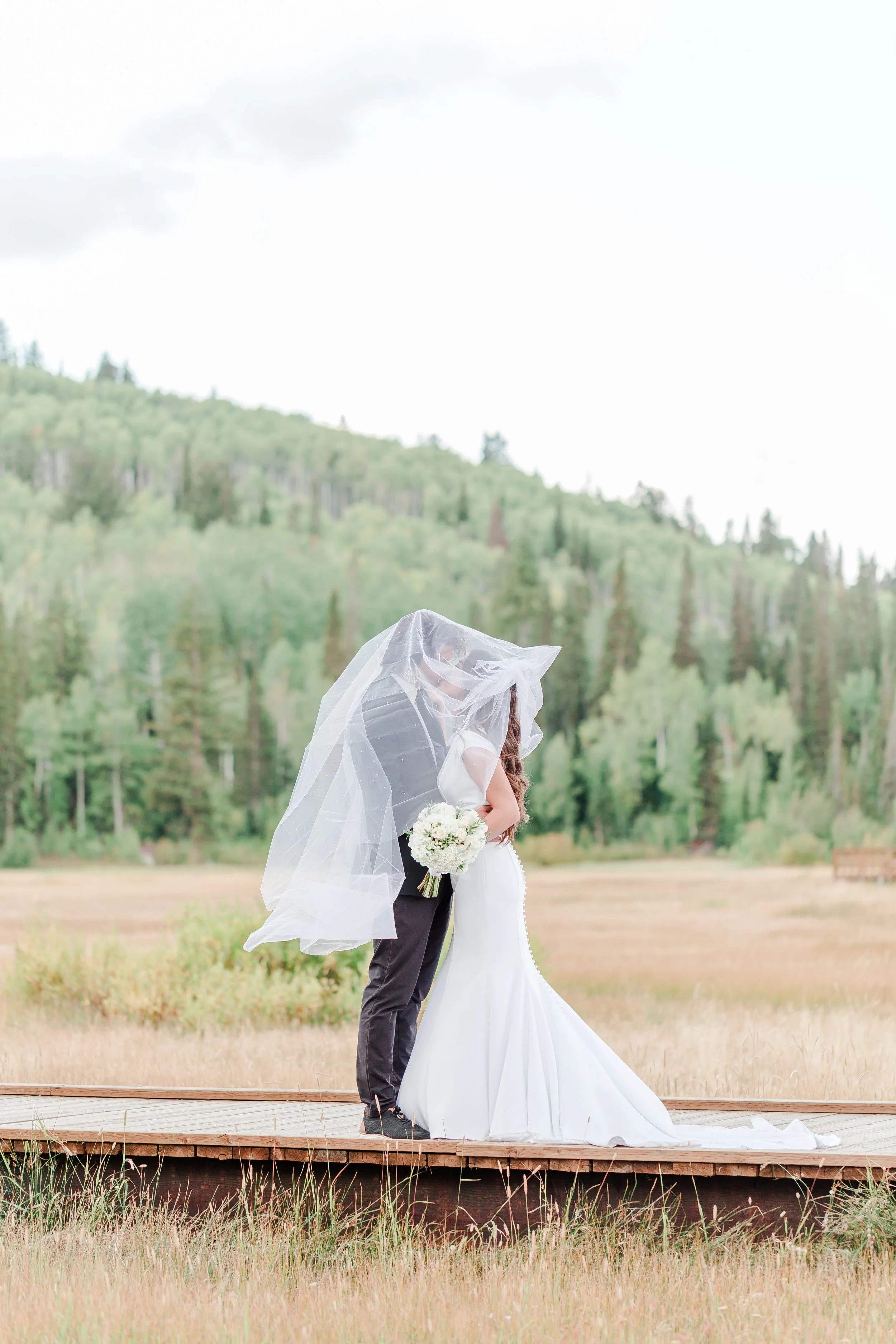 Bridal Portraits at Silver Lake in Utah