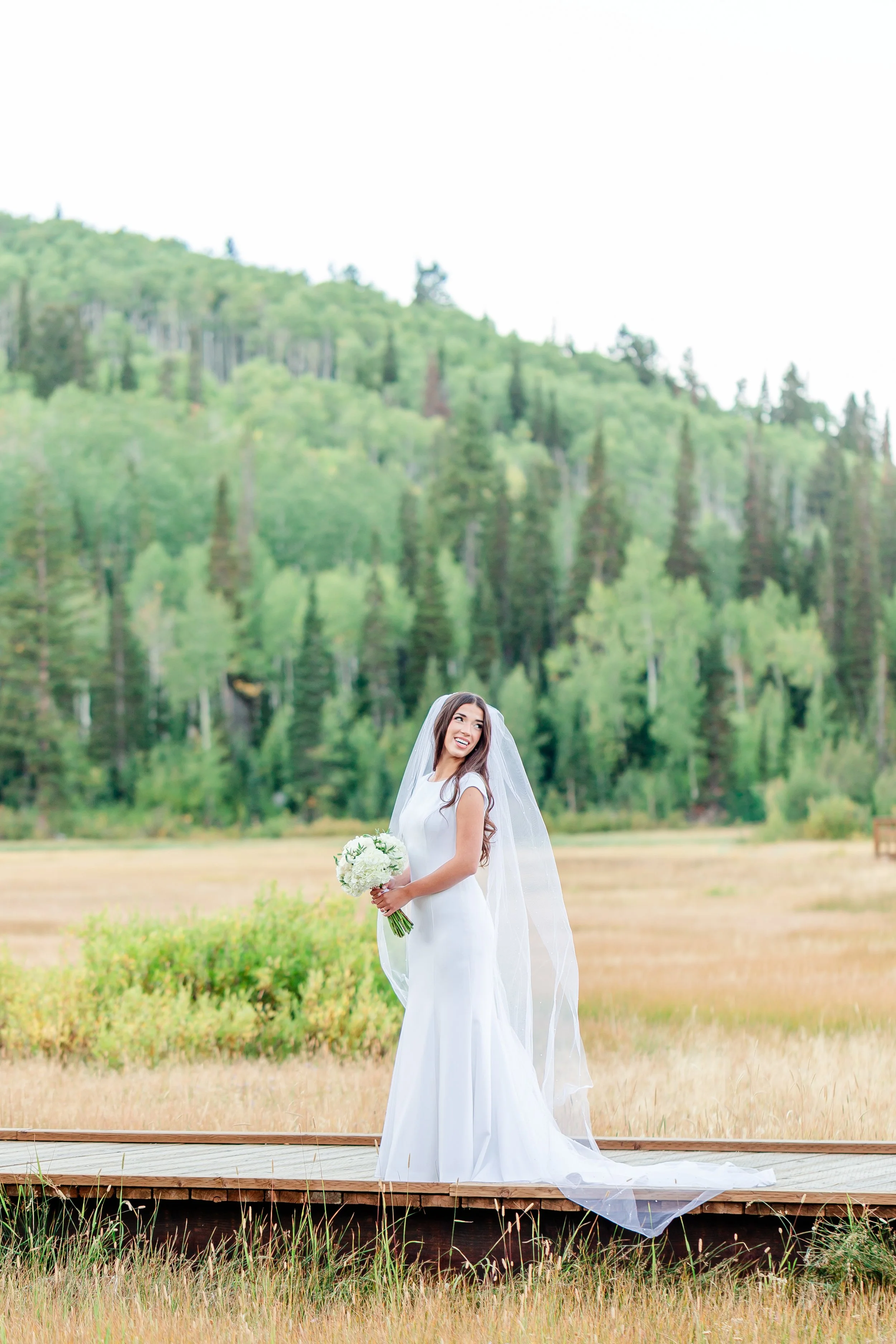Bridal Portraits at Silver Lake in Utah