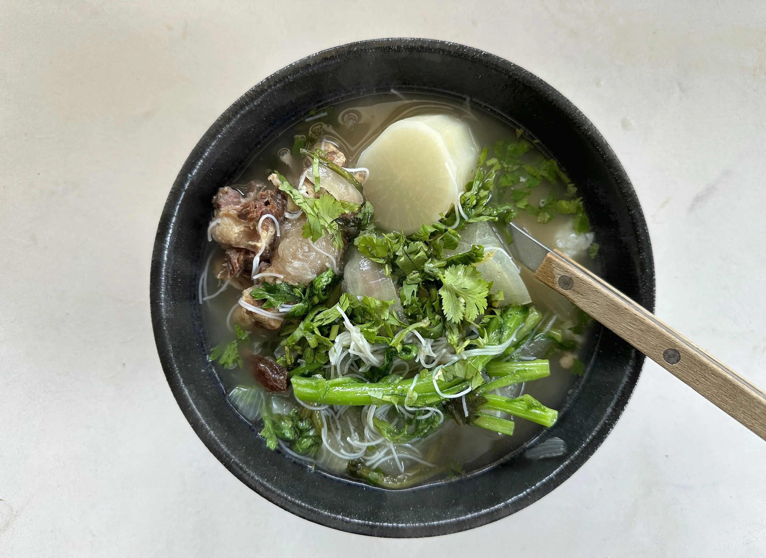 Oxtail Soup with daikon and winter melon 