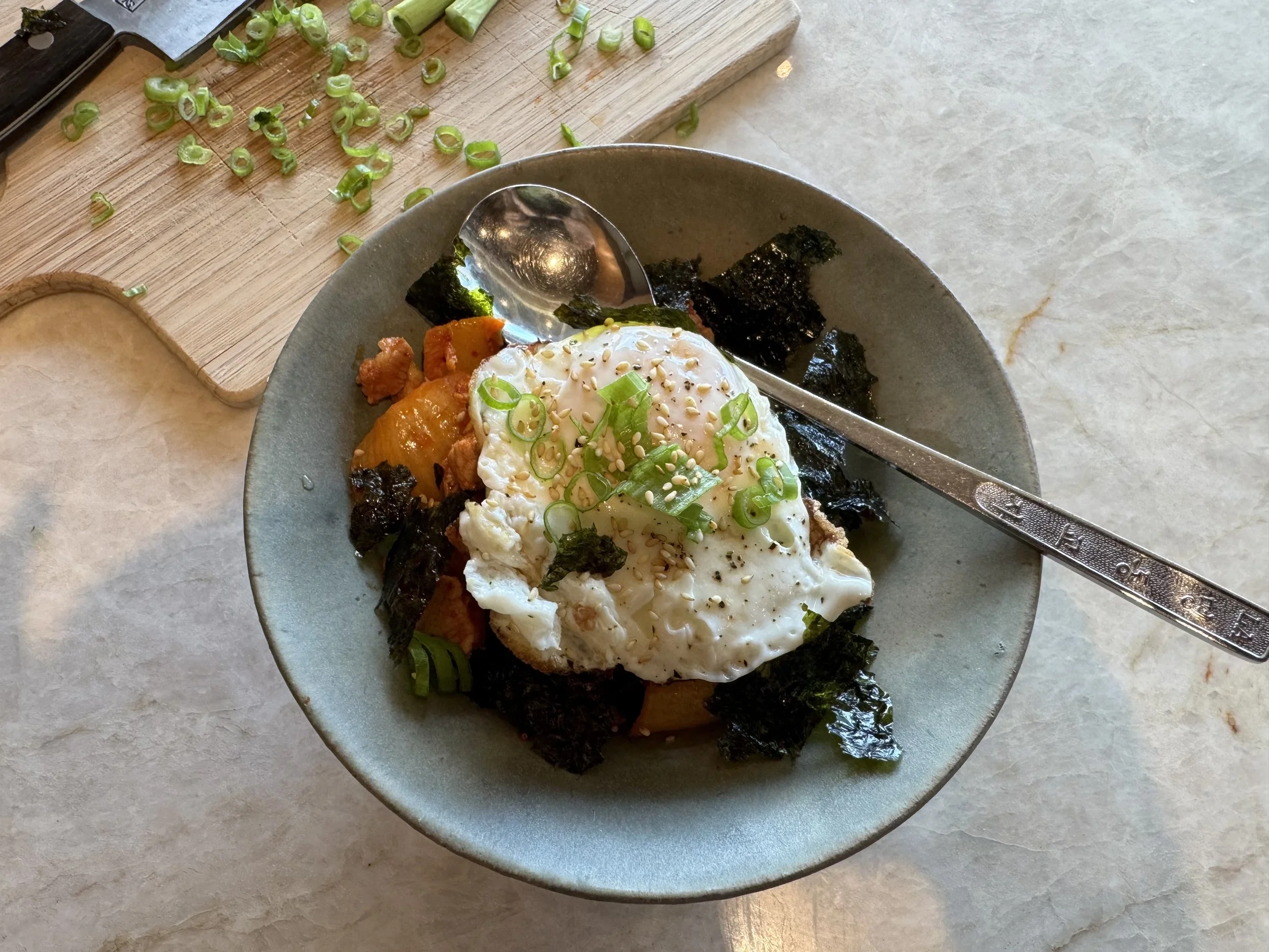 Kimchi egg bowl 