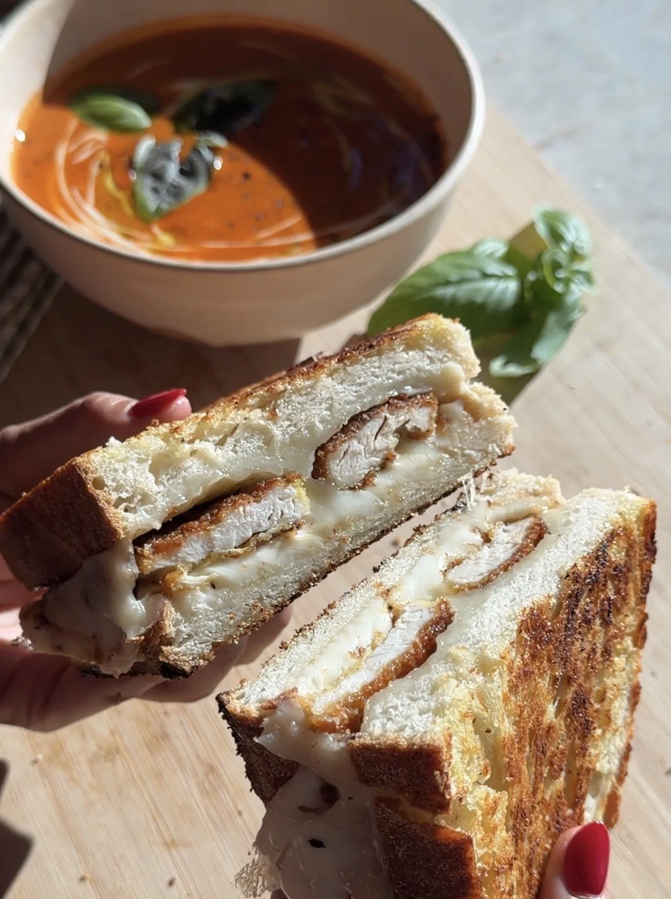 JAPANESE KATSU GRILLED CHEESE + TOMATO SOUP