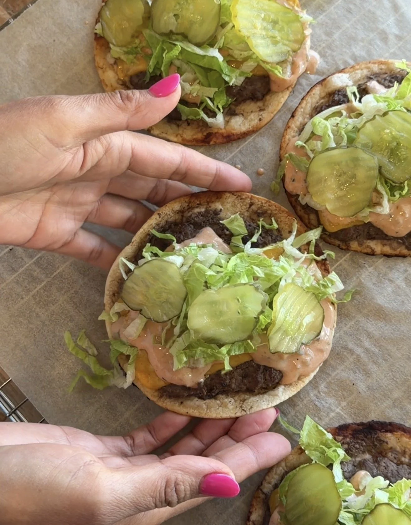 Viral Big Mac Smashed Tacos (w low cal burger sauce)