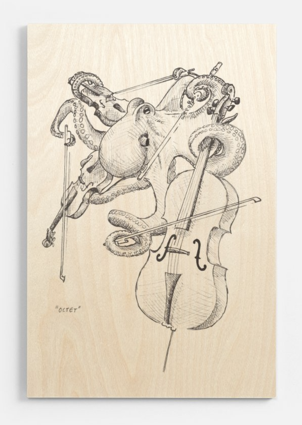 "Octet" - Conceptual Sketch Woodprint