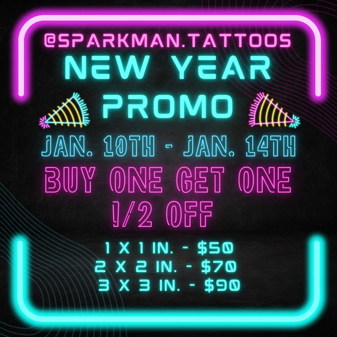 It&rsquo;s the start of a new year&hellip; time for some new ink ✍🏽 Book through DM or text! Limited availability, spots are first come first serve!! #tattoo #tattoodeal #newyeartattoo #newink #dallastattooartist