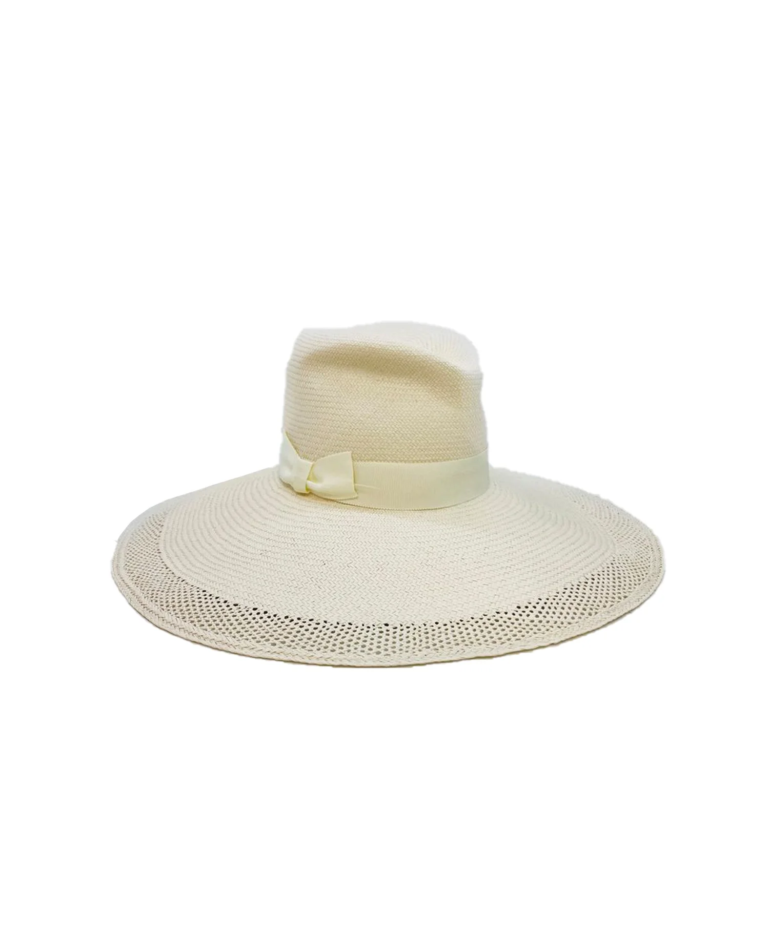 Lola Hats White Wide-Brim Sun Hat with Orange Trim Lola Wide Brim Jute Straw Hat In Orange | Brunna.Co | Wolf  main image 4