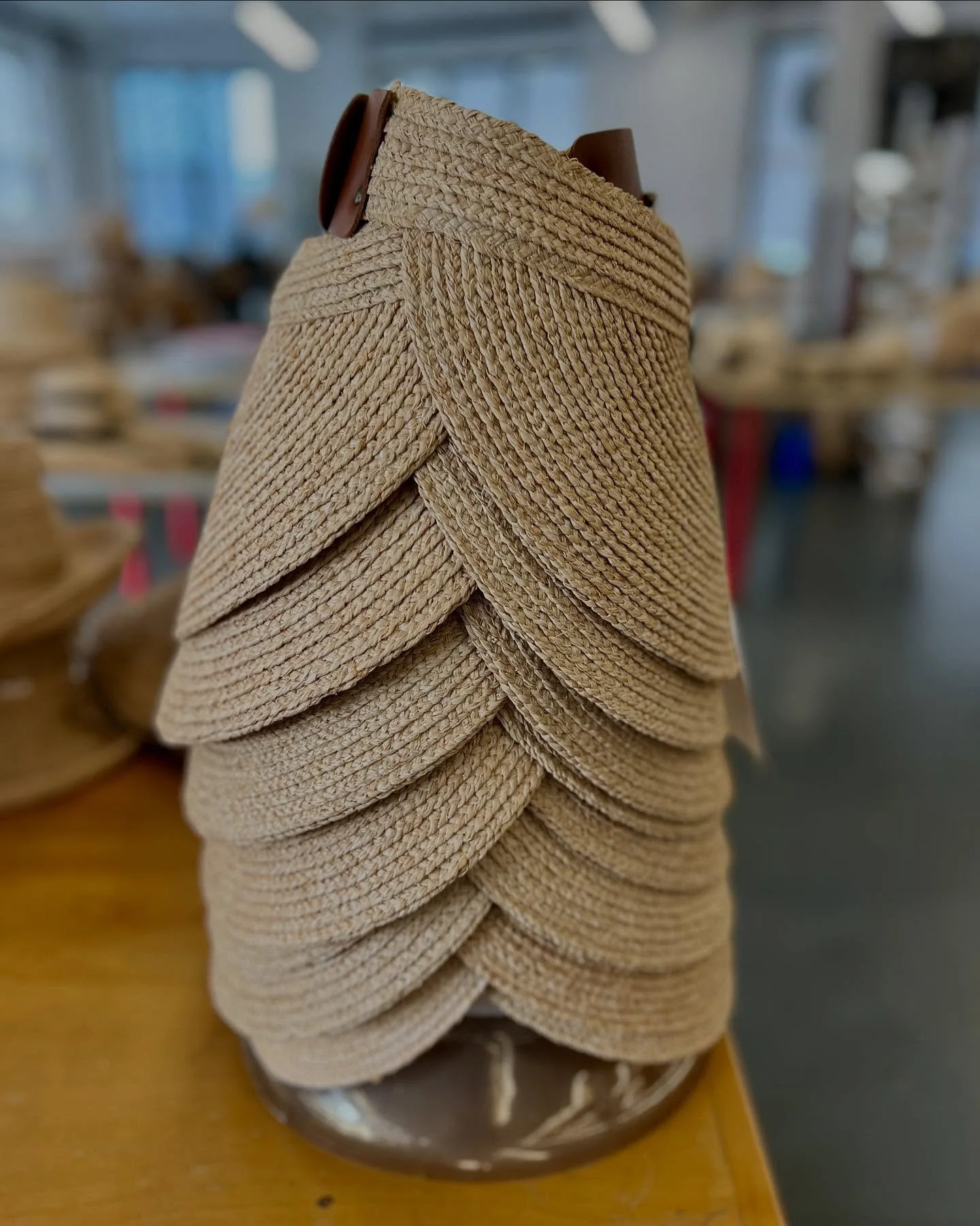 Building a tower with visors&hellip;. Soon at @everythingbutwater 

#strawvisor #handmade #madebysomeofusforsomeofyou