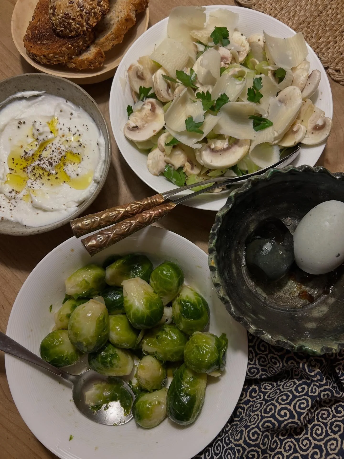 Easter appetizers with 100 year old eggs &mdash; hiding in plain sight &mdash; to celebrates spring and renewal🍃🕊️🐣✨

#springfestival #eastermeal #gratitude