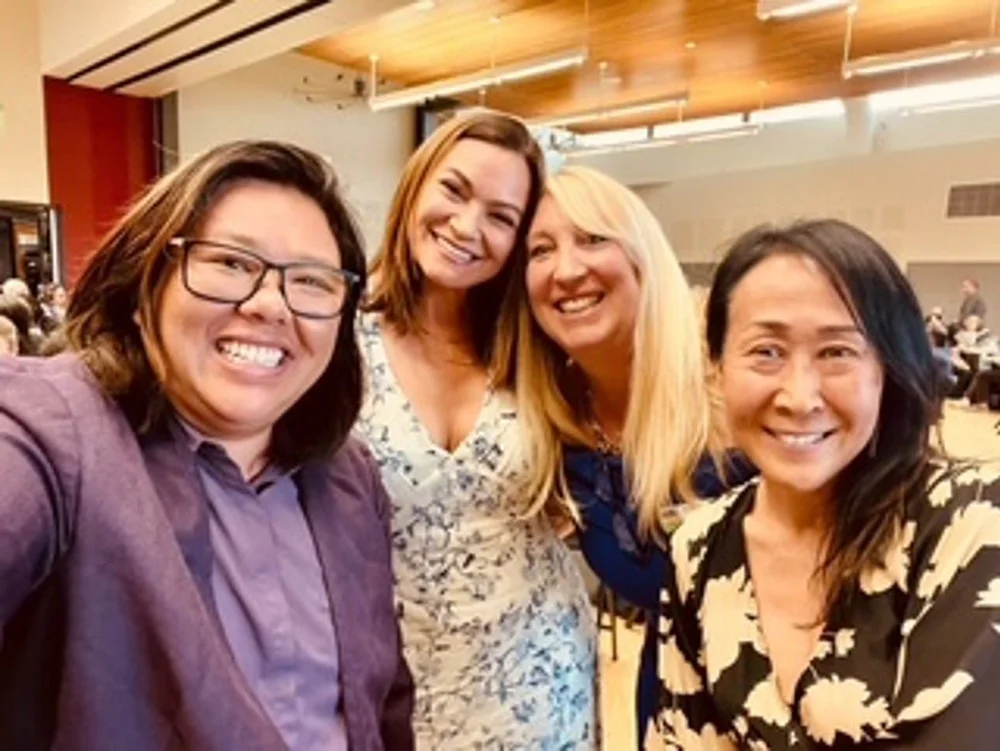 Pictured L to R: Port Commissioner, Kristin Ang; SVdP Board Member, Chelsea Lindquist; SVdP Exec Director, Tracy Peacock and Sandra Eliason