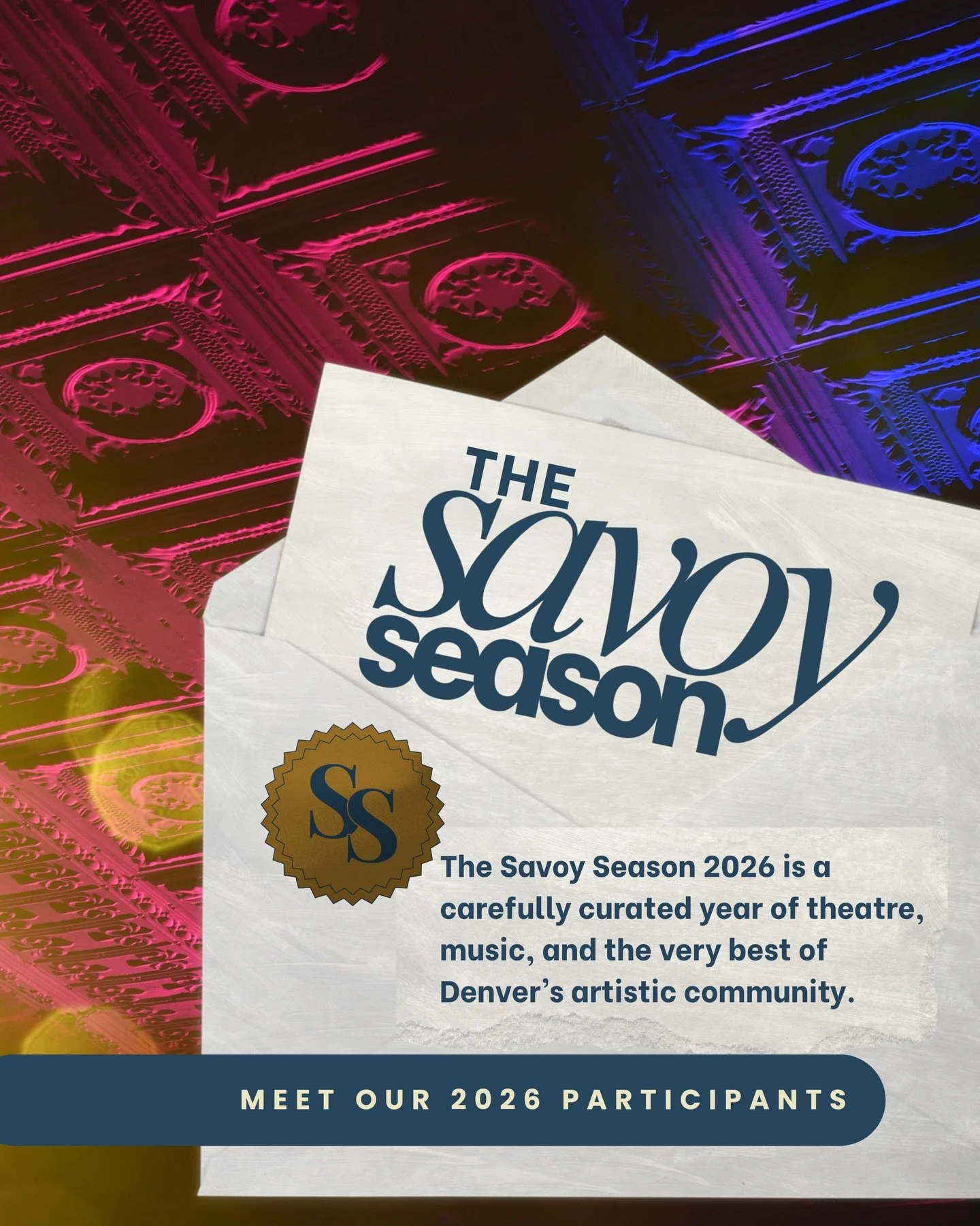 ✨The Savoy Season 2026 is here!
A full year of theatre, music, and live performances all curated with intention.

This season features bold programming across disciplines, showcasing artists and organizations shaping Denver&rsquo;s creative landscape