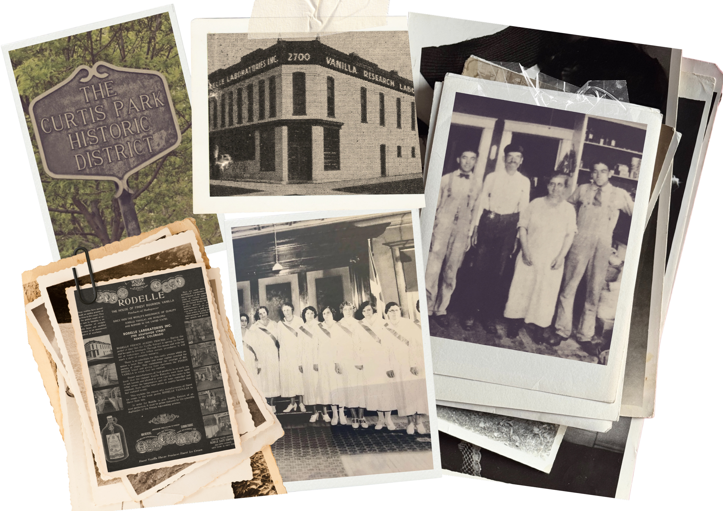 Photo collage of historic photos of The Savoy Denver