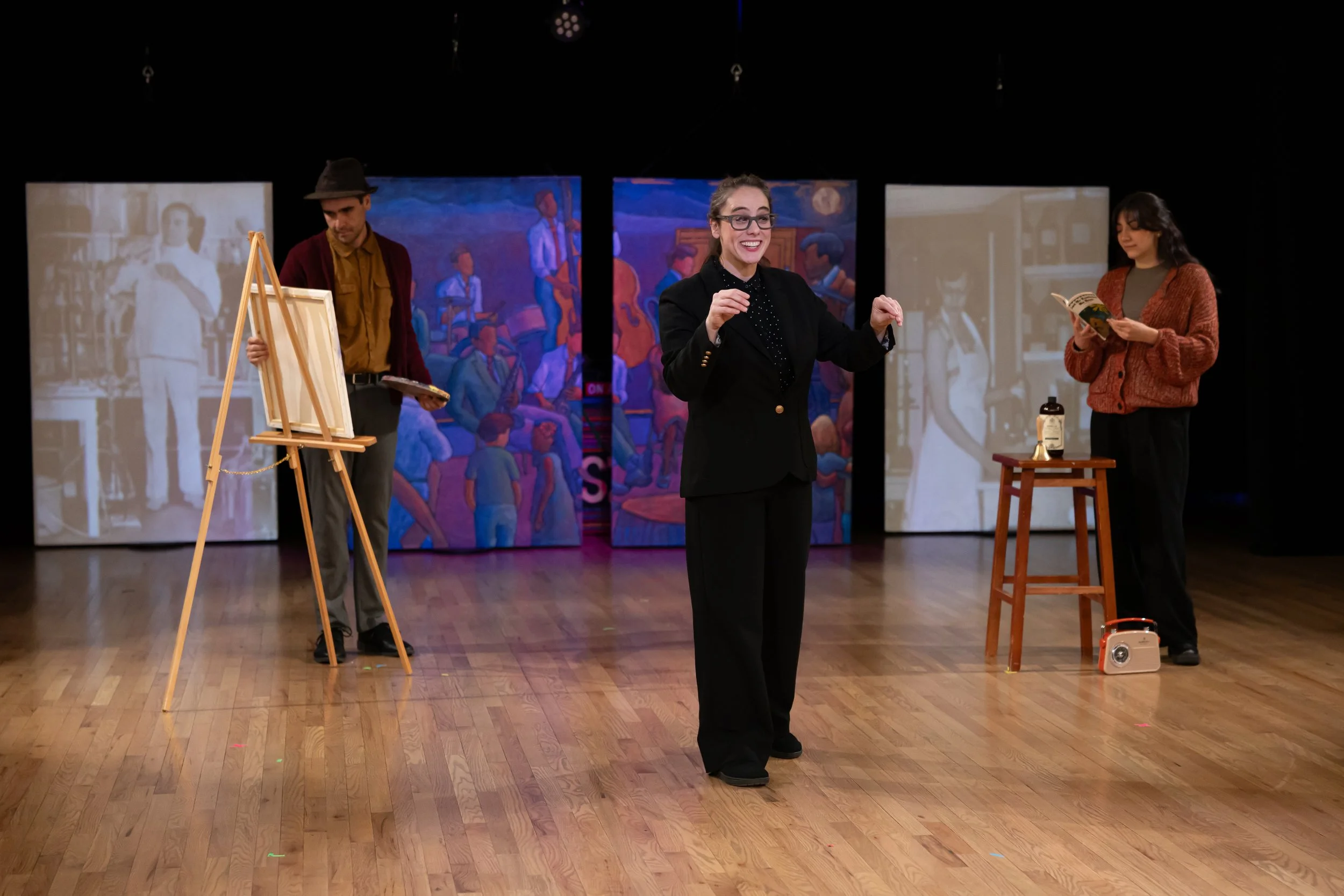 Photo of Theatre Artibus performing their production, The Sala Project.