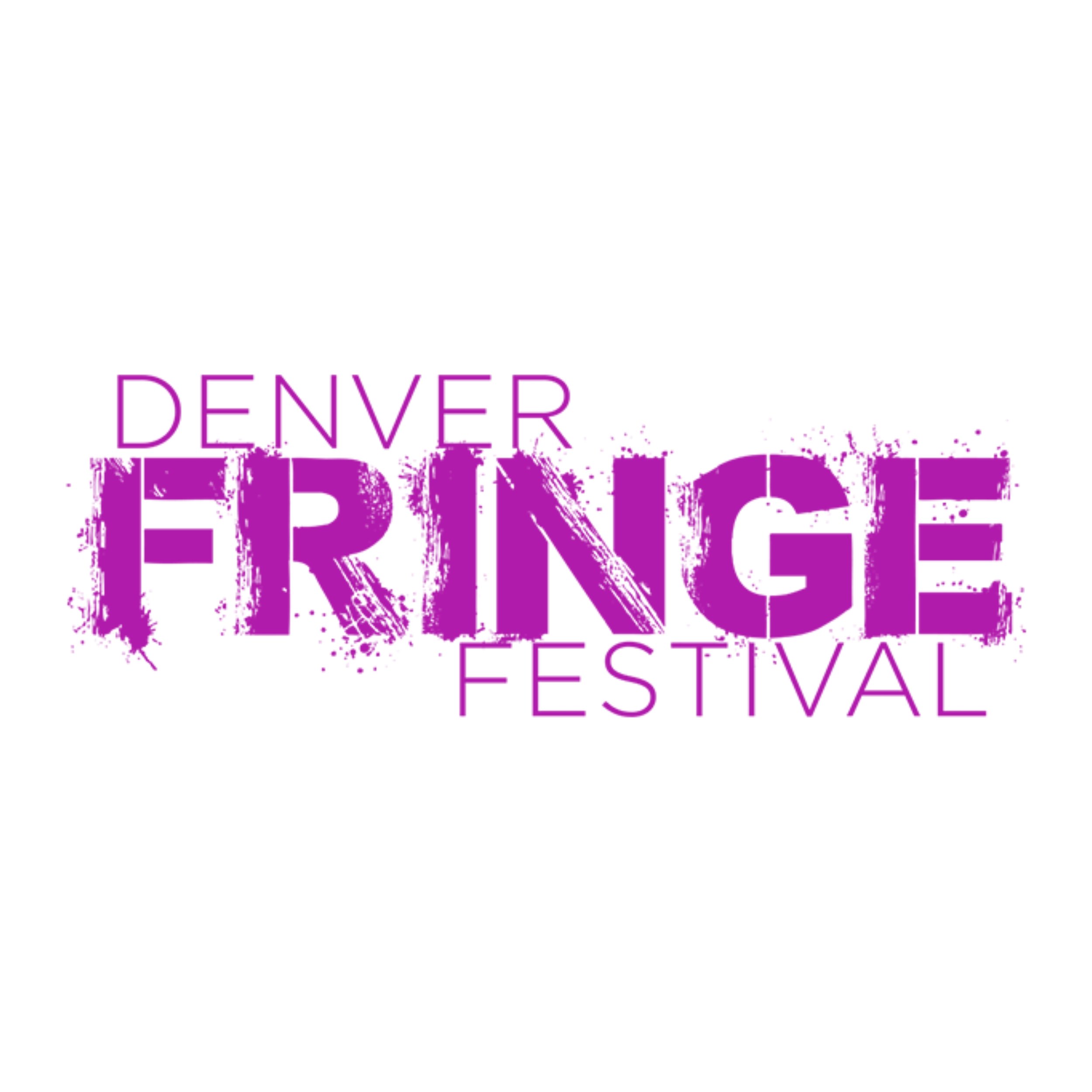 Logo for Denver Fringe Festival in purple with distressed text style.
