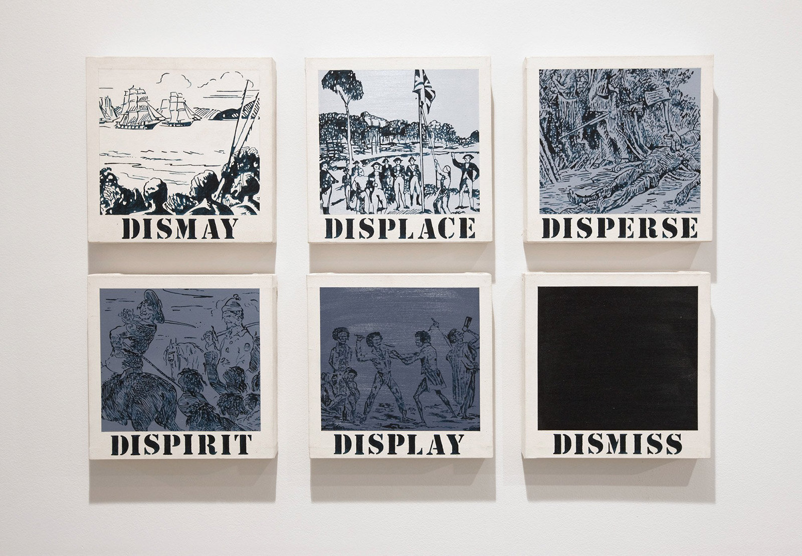 Untitled (dismay, displace, disperse, dispirit, display, dismiss), 1989&nbsp;