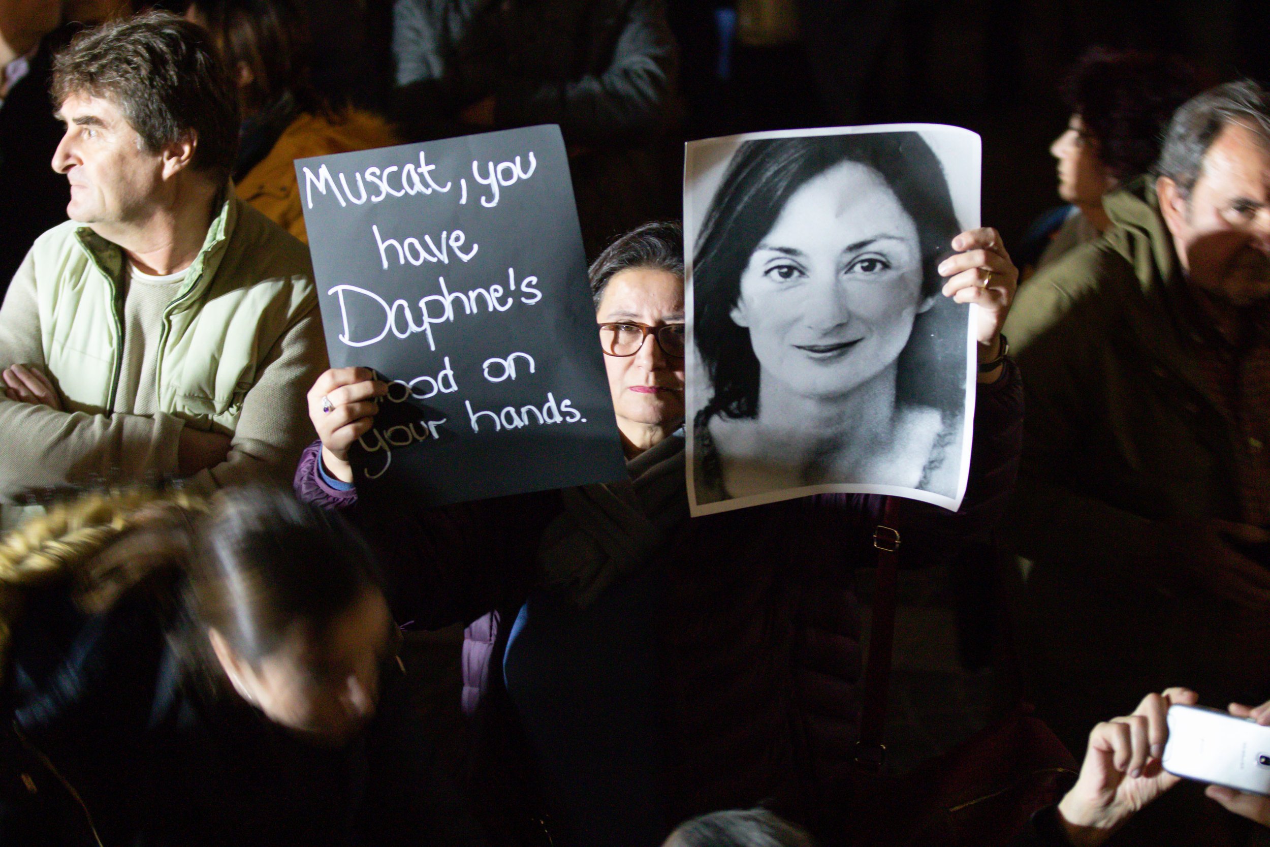 29 - 29 Nov 19 - Protestors Gather in Front of Castille the Prime Minister's Officer.jpg