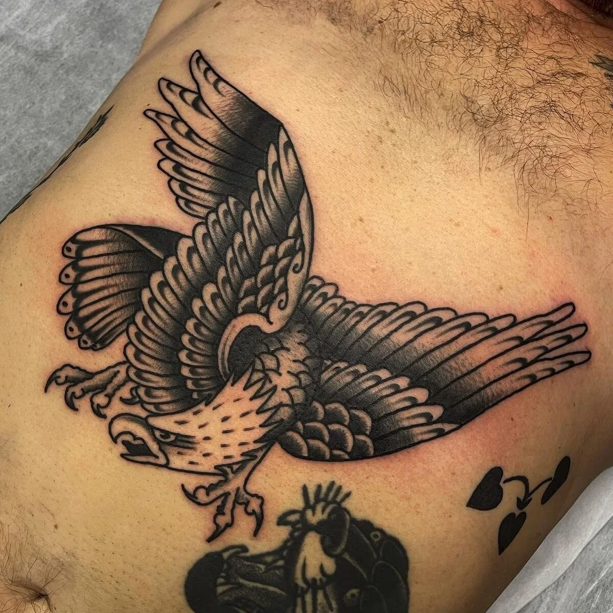 Eagle by @tattoos_by_scarlett .
.
.
.
.
.
.
.
.
.
.
#tattoo #traditional #trad #traditionaltattoo #tradtattoo #oldschooltattoo #oldlines #oldworkers #blacktattoo #blackworktattoo #eagle #eagletattoo #wollongong #wollongongtattoo #illawarra #illawarra