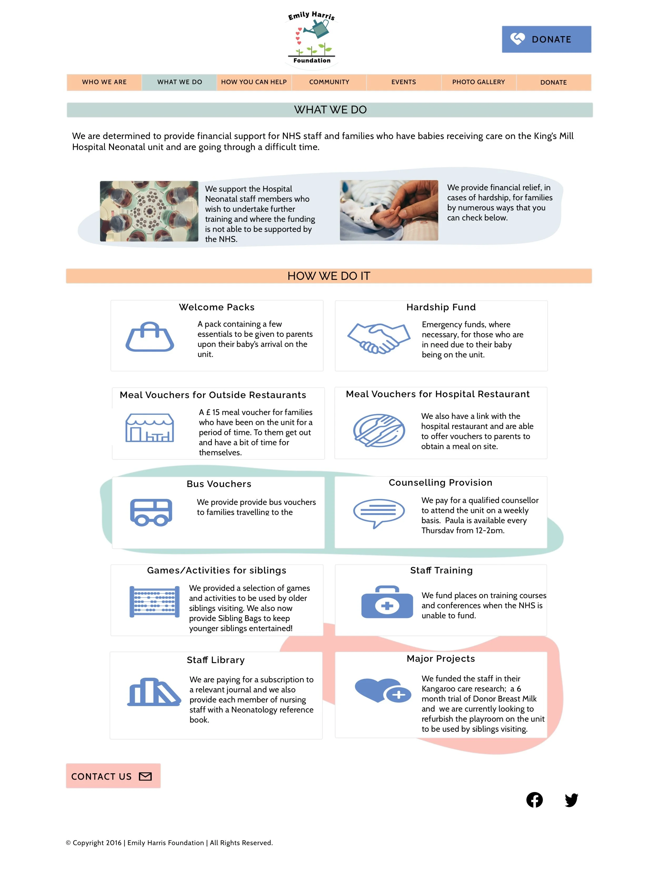 Use of Funds Page after redesign