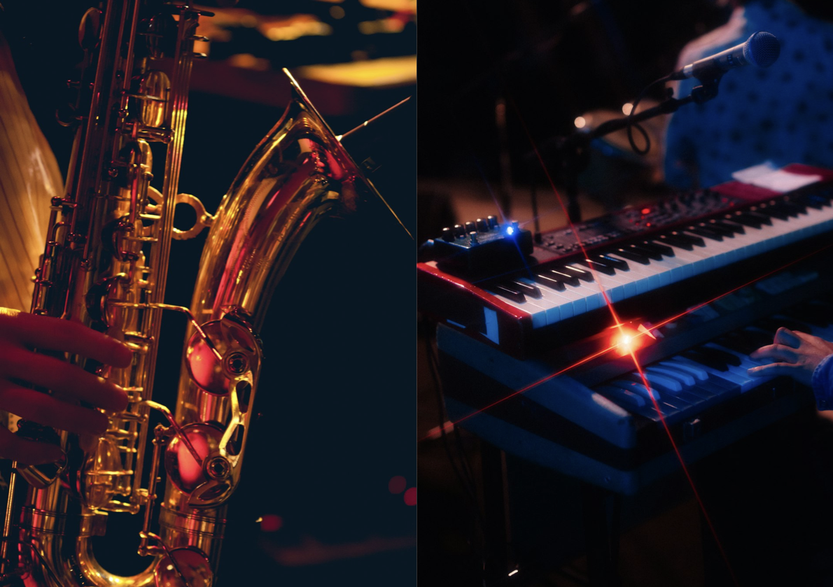 Saxofon und Keyboard