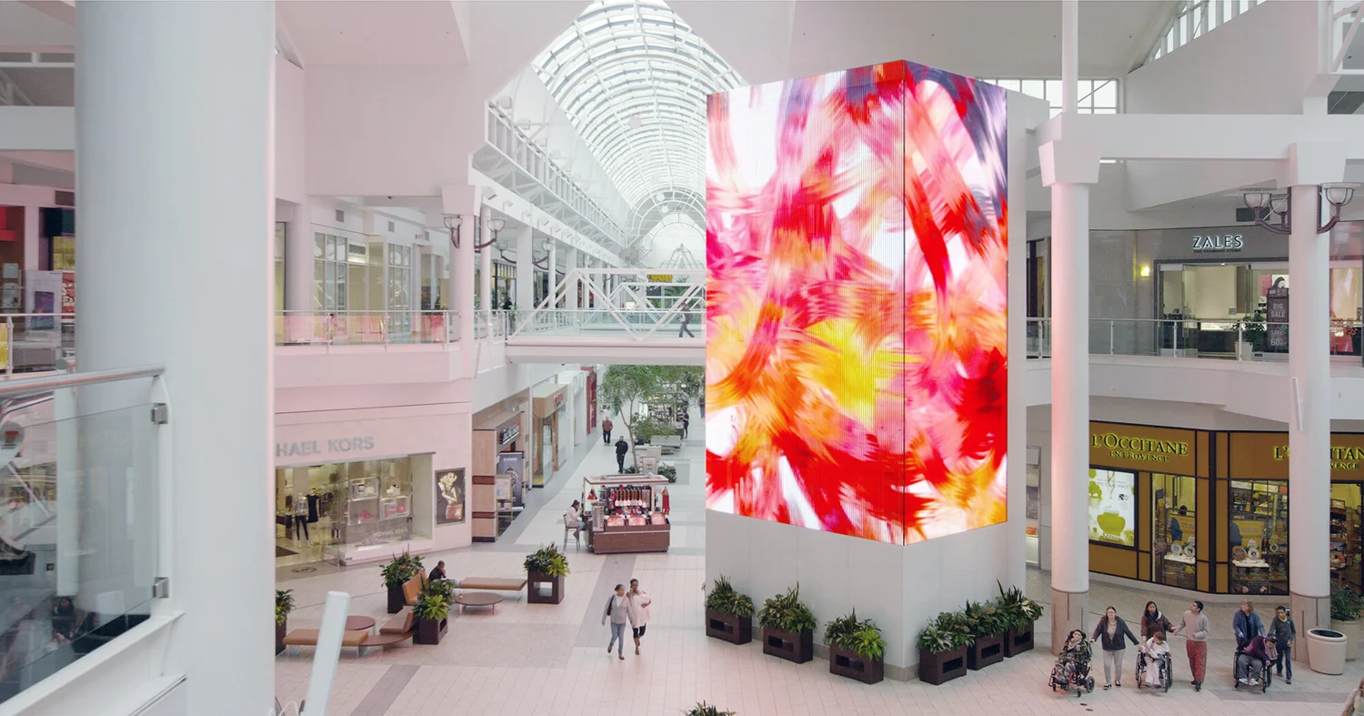 Arden Fair Mall Public LED Motion Art Installation in Sacramento