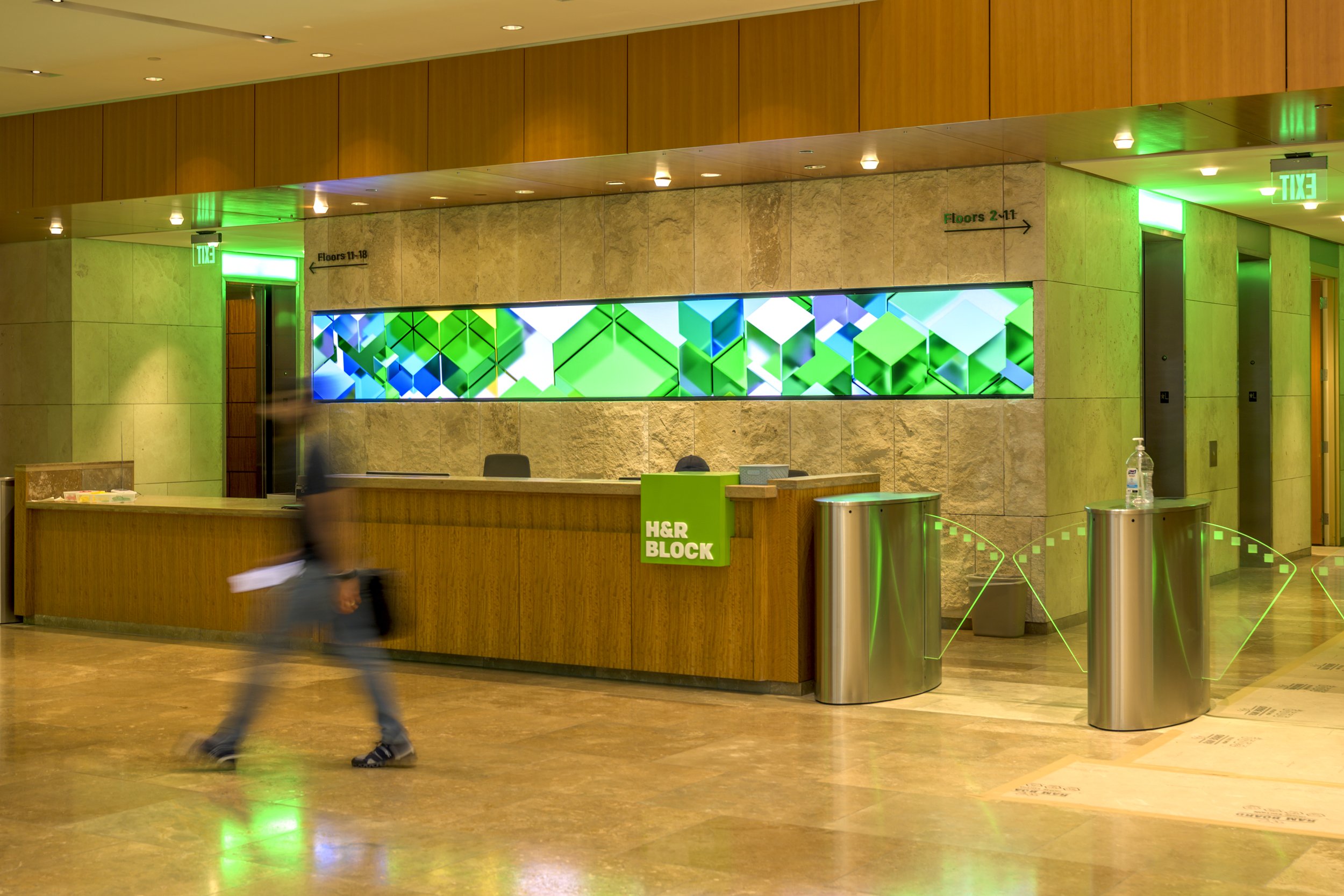 Bespoke Branded Digital Artwork for H&R Block Headquarters — StandardVision