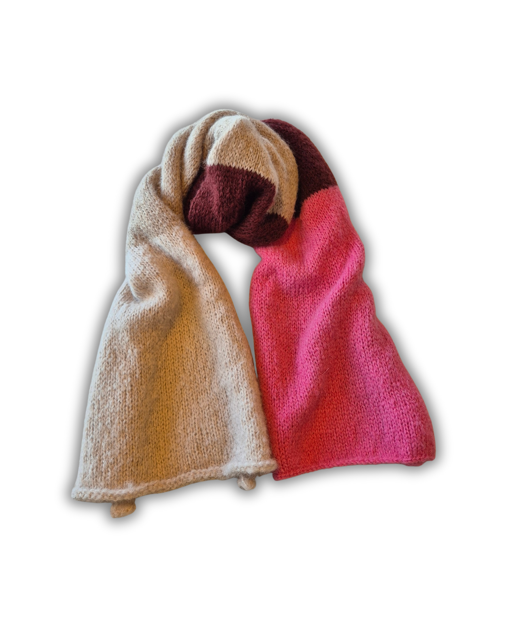 RTW Scarf - Sand, Coffee-Cream, Maroon, Pink