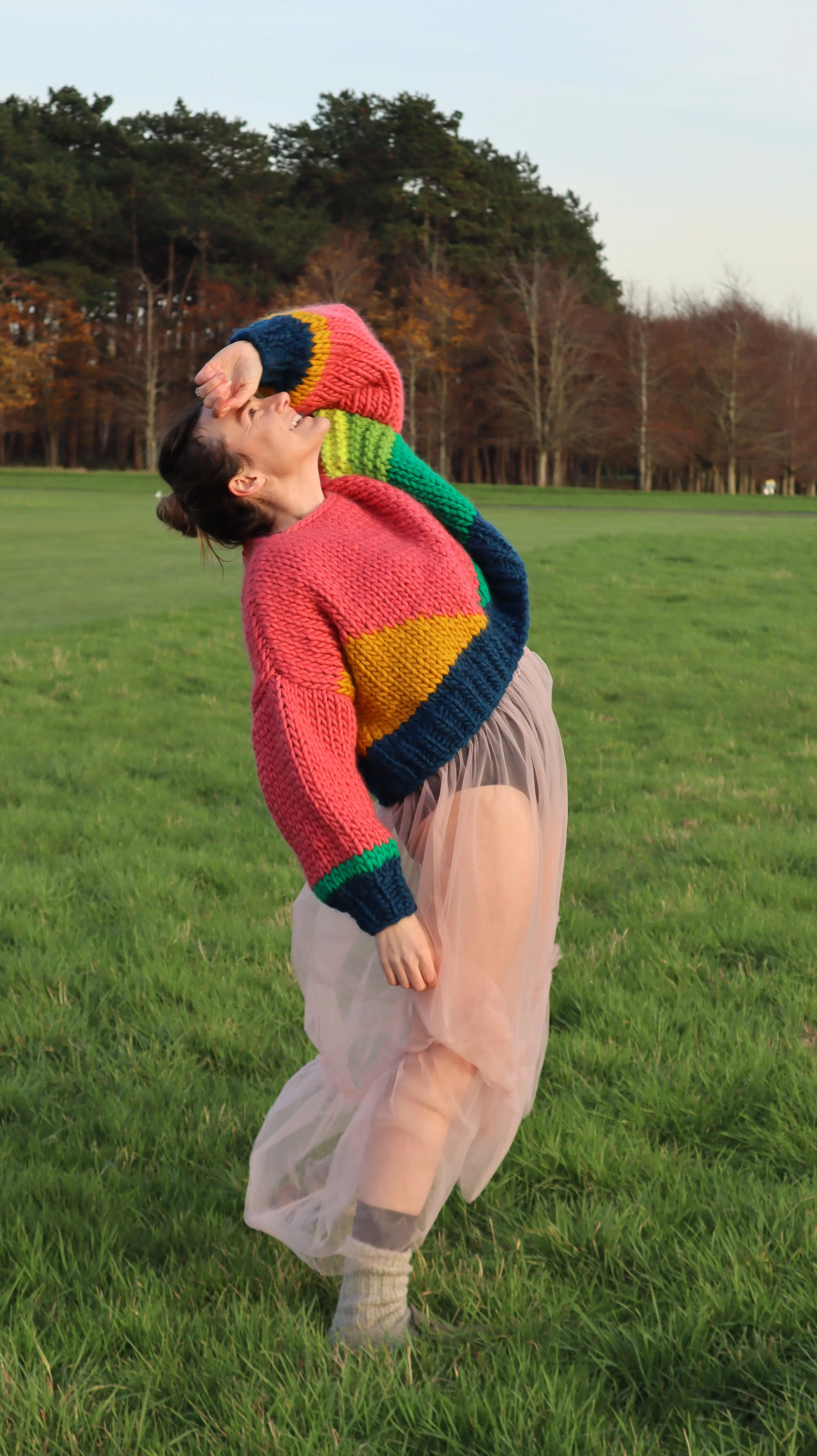 RTW: Cropped Limited Edition 100% Hand-knit Luxury Chunky Sweater