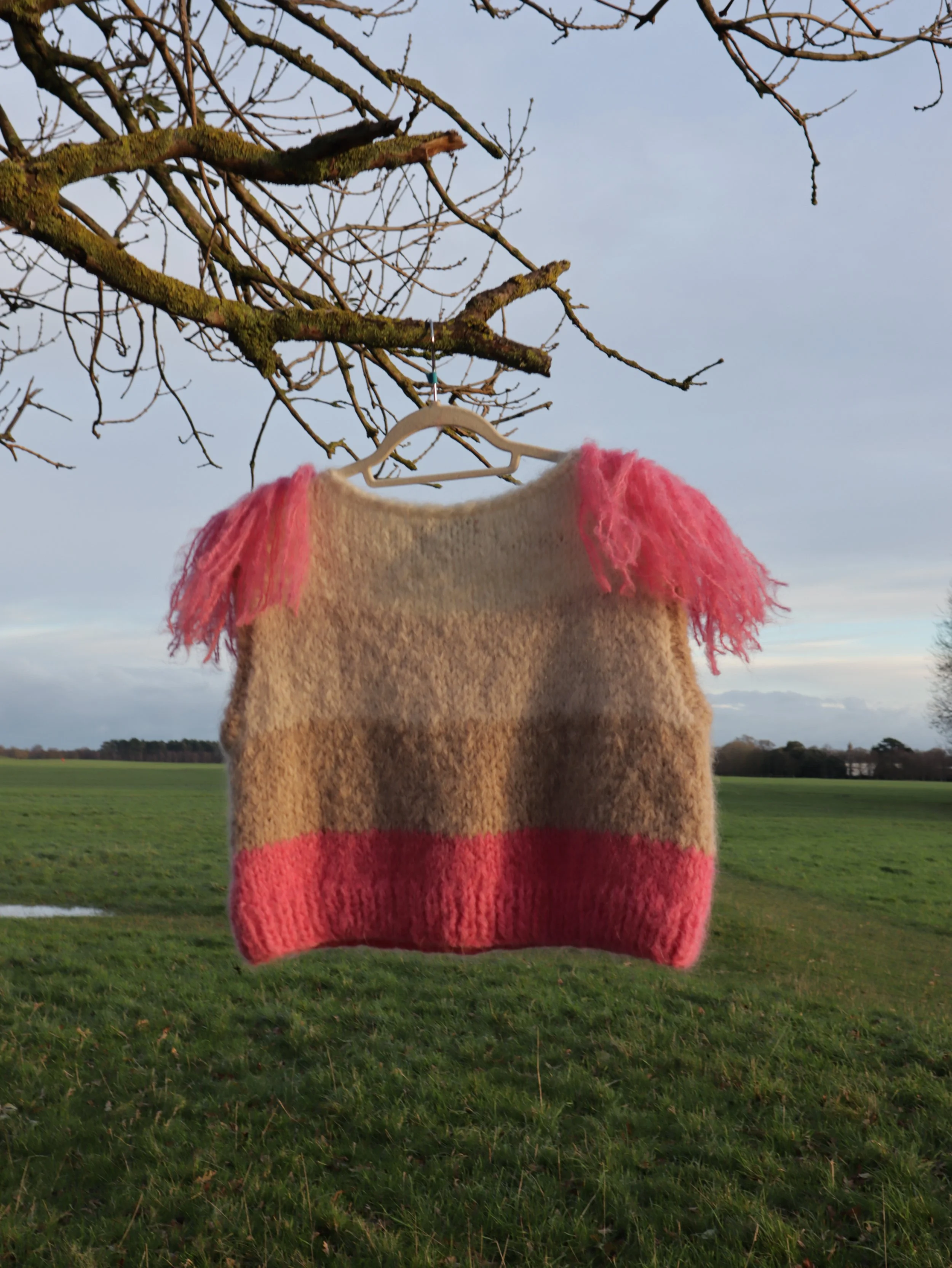 RTW: The Fringed Shoulder Vest - Pink, Sand, Coffee-cream, Off White