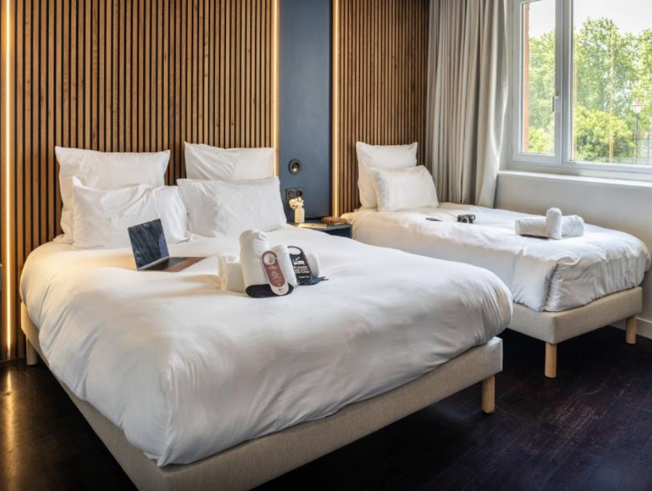 Beautiful hotel accommodations in the historical city of Toulouse in Occitanie region.