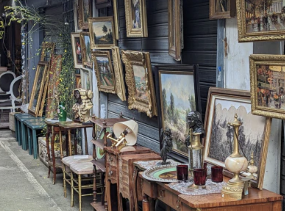 Find antique brocante shopping tips throughout French villages. 