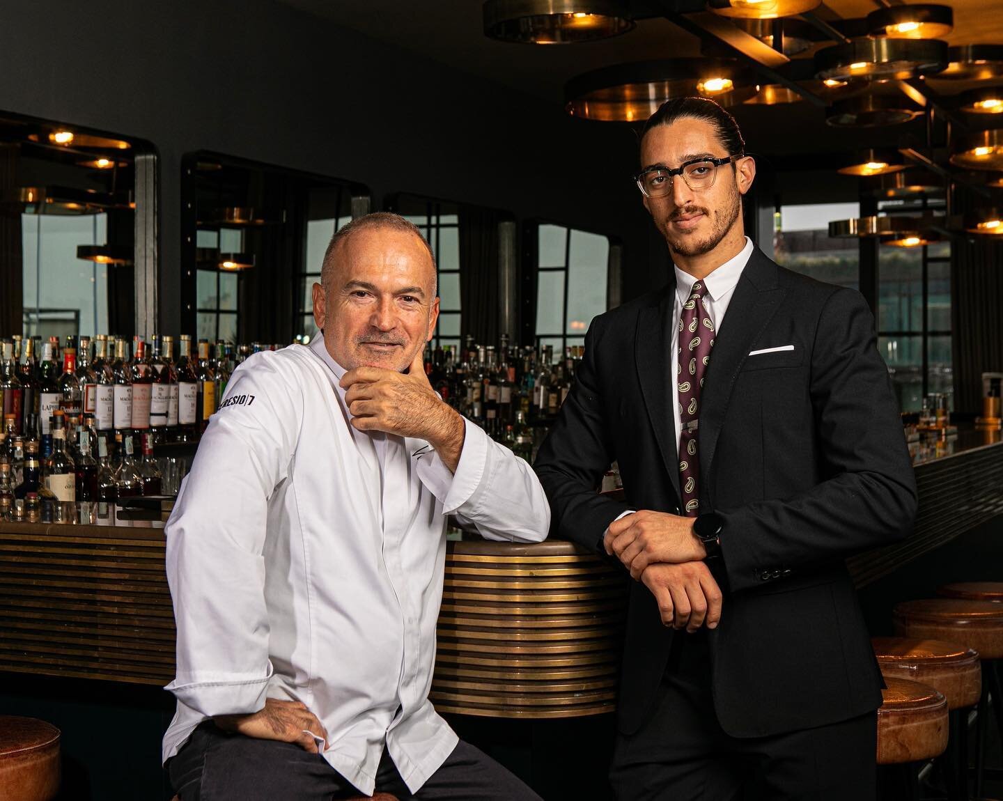 Chef &amp; Bar Manager&mdash;together to boost your dining experience: simplicity, genuineness and respect of the client. Creating synergistic flavour pairings, with a cocktail list and dinner menu that complement one another 🥂 #Ceresio7