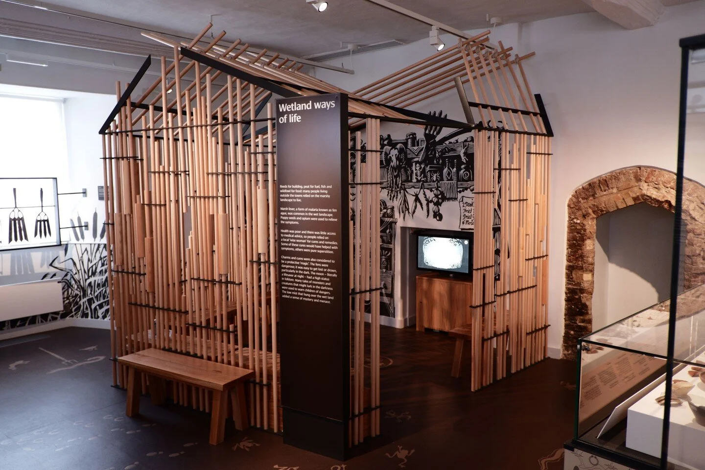 I thought I'd also share some photos taken by @mista__kay from our recent visit to @ely_museum, of the Wise Woman's Hut and my illustrations animated by @heritageinteractive inside. It was so lovely to visit the wonderfully refurbished museum and see