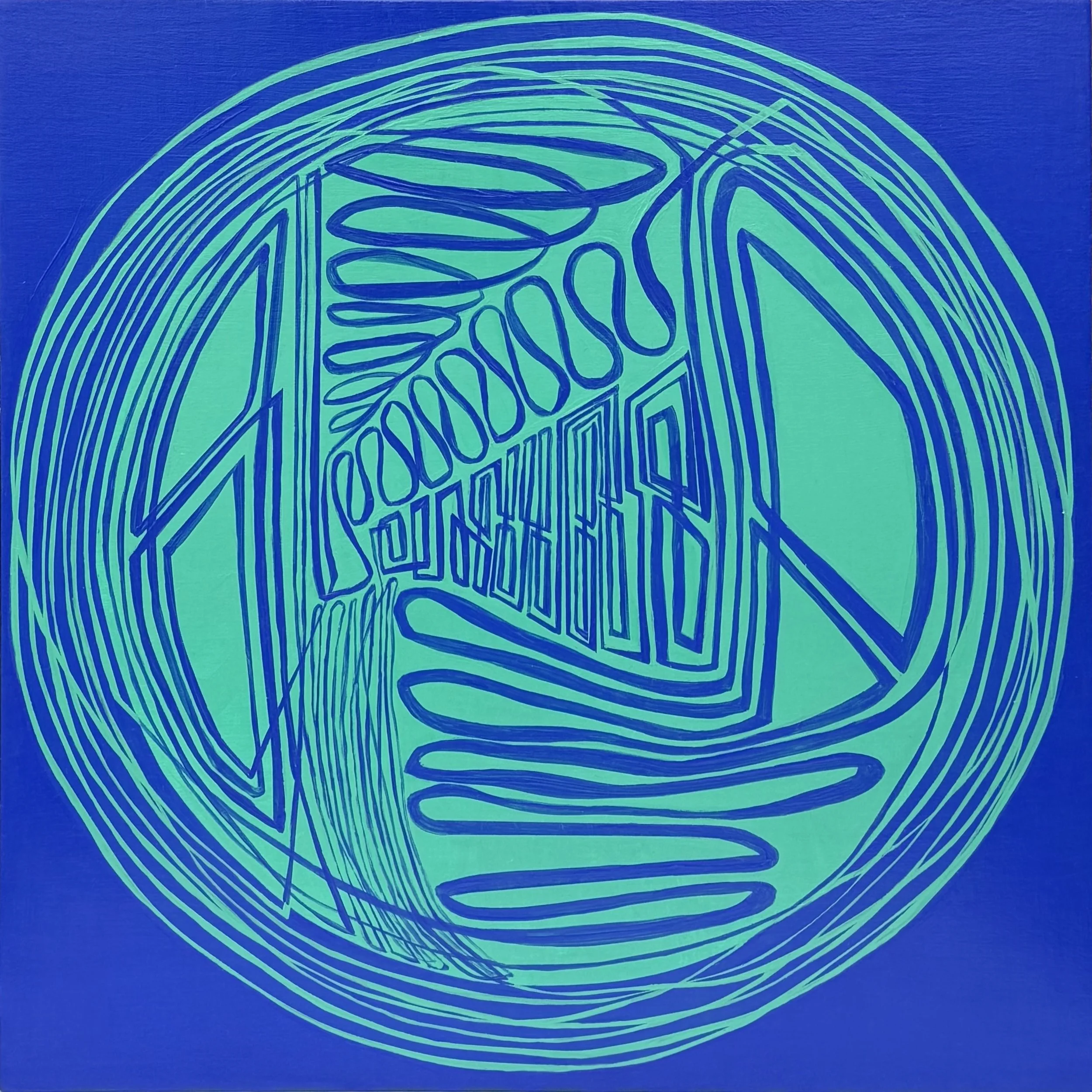 Untitled circle, acrylic and flashe on panel (Available - Please click for more information)