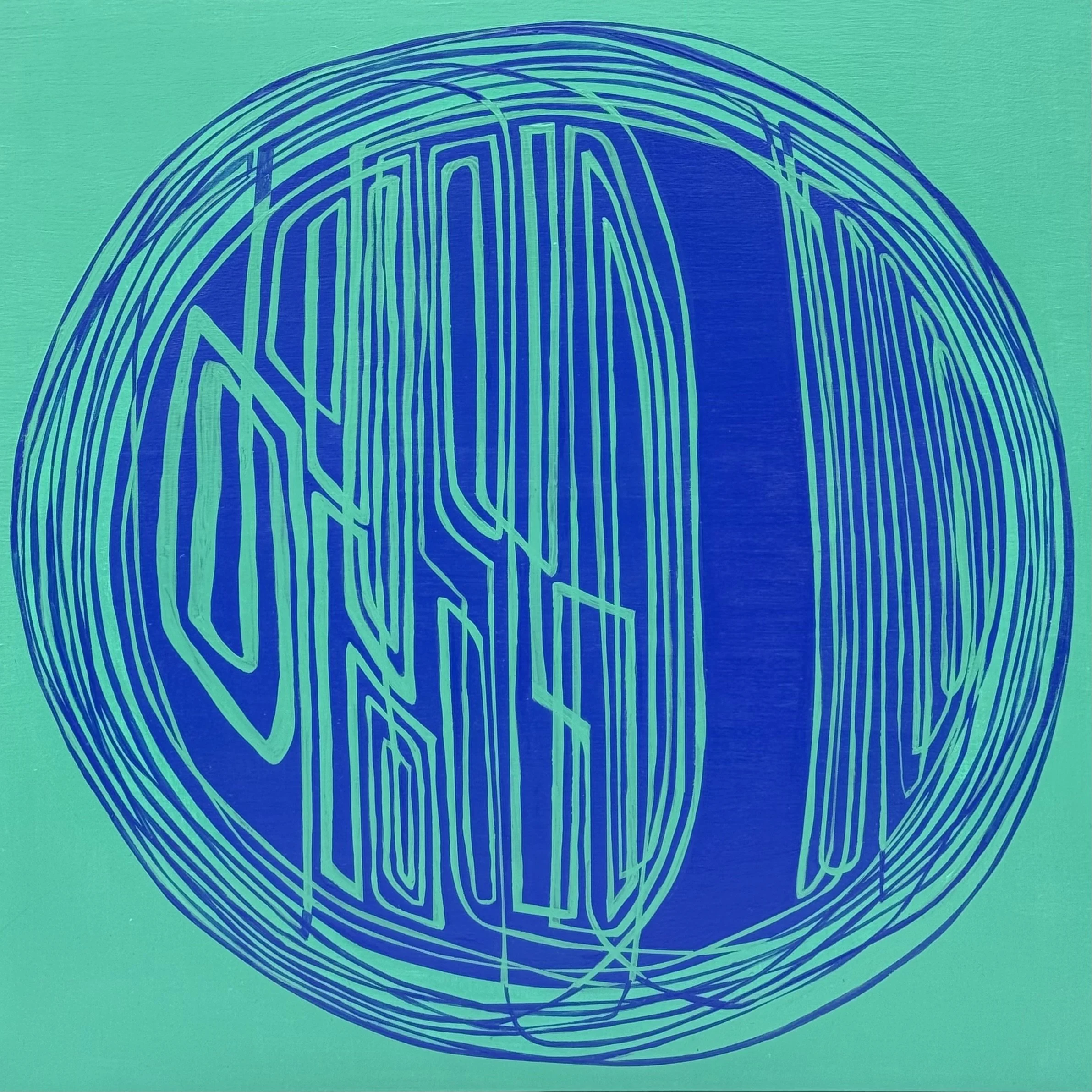 Untitled, acrylic and flashe on panel, 10 x 10 inches (Available - Please click for more information)