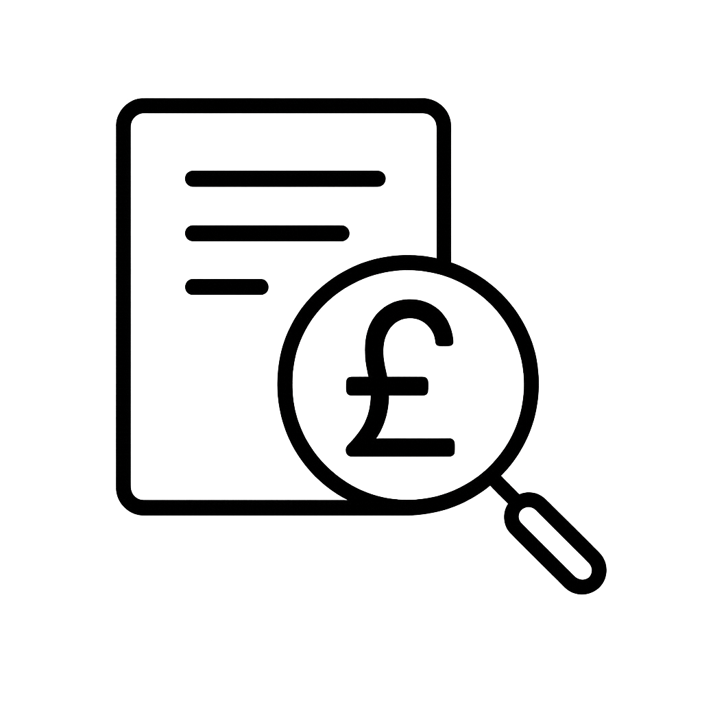 Pound sign with tick – Re-vite transparent care pricing with no hidden fees