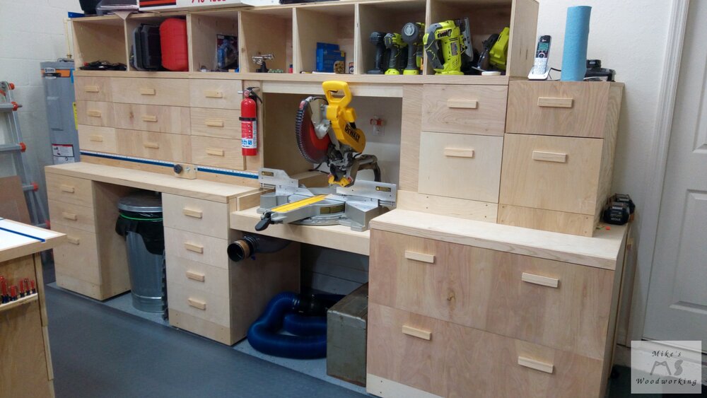 Miter Saw Station w/Added File Cabinet