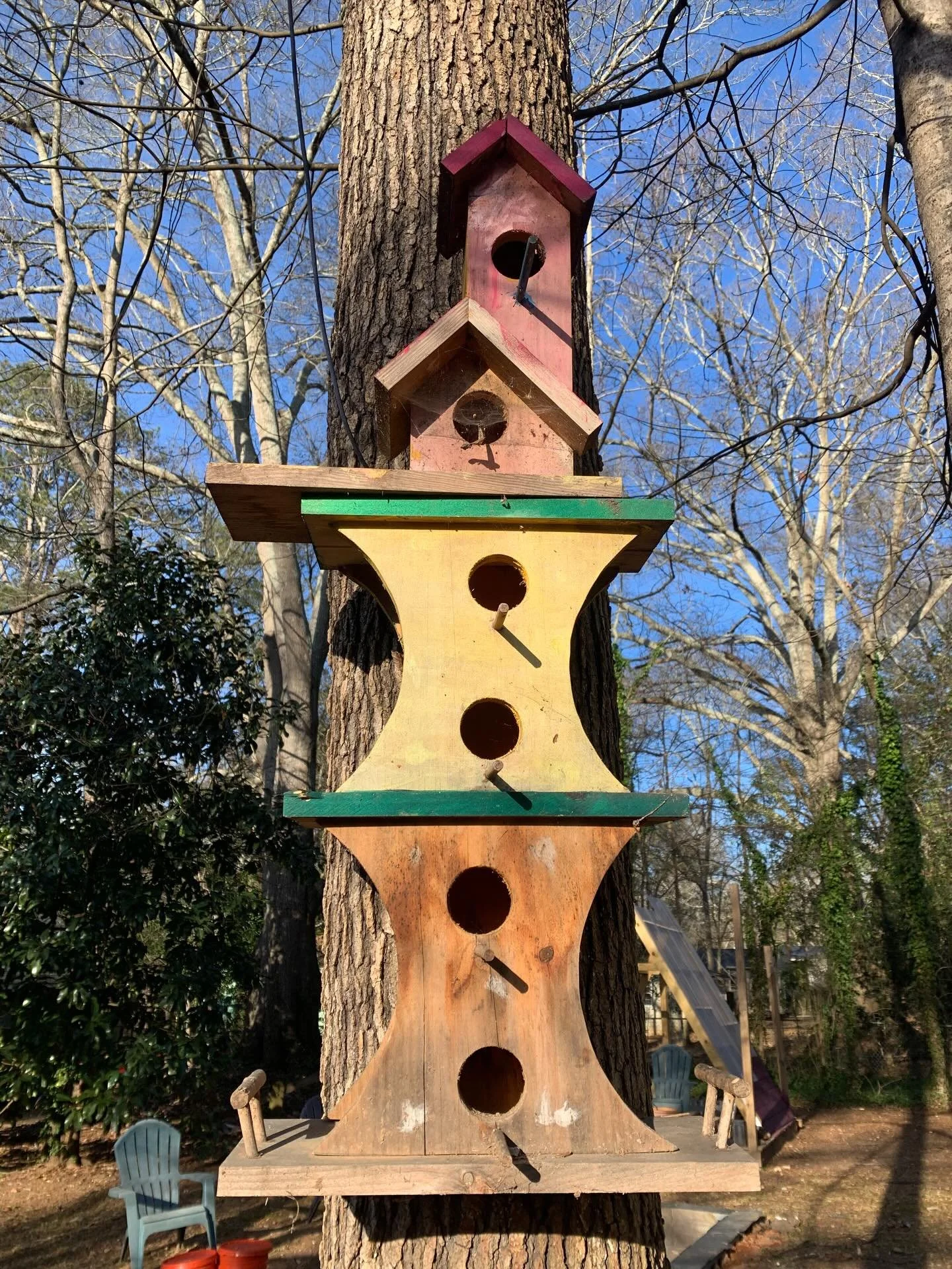 If I were a bird I&rsquo;d live here &hellip; cold days call for cooler yards #birdcondo #birdhousing