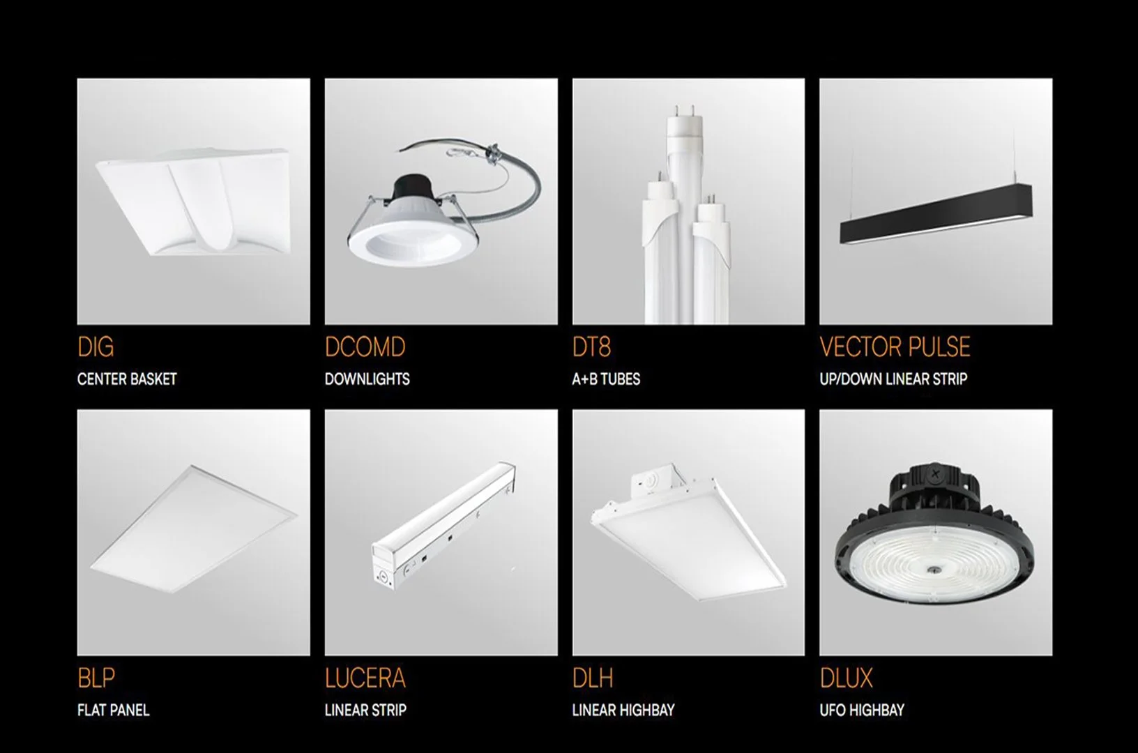 Flat panel LED lighting fixture for commercial lighting retrofit
2x4 LED flat panel lighting installed in commercial space
Linear high bay LED lighting fixture in warehouse
UFO high bay LED lighting installed in industrial facility
Recessed LED