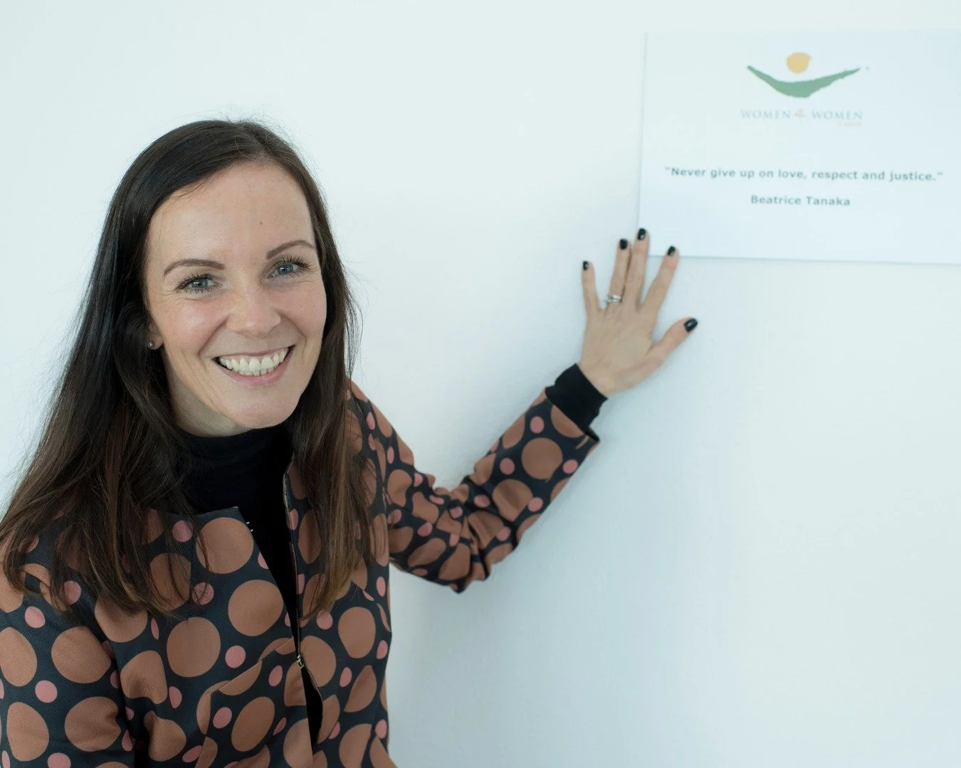 &ldquo;Never give up on respect, love and justice.&rdquo;
&mdash; Beatrice Tanaka

Looking back on this picture of me from my job at Women for Women I feel how these words have guided me to where I am now. And looking back it hasn&rsquo;t always been