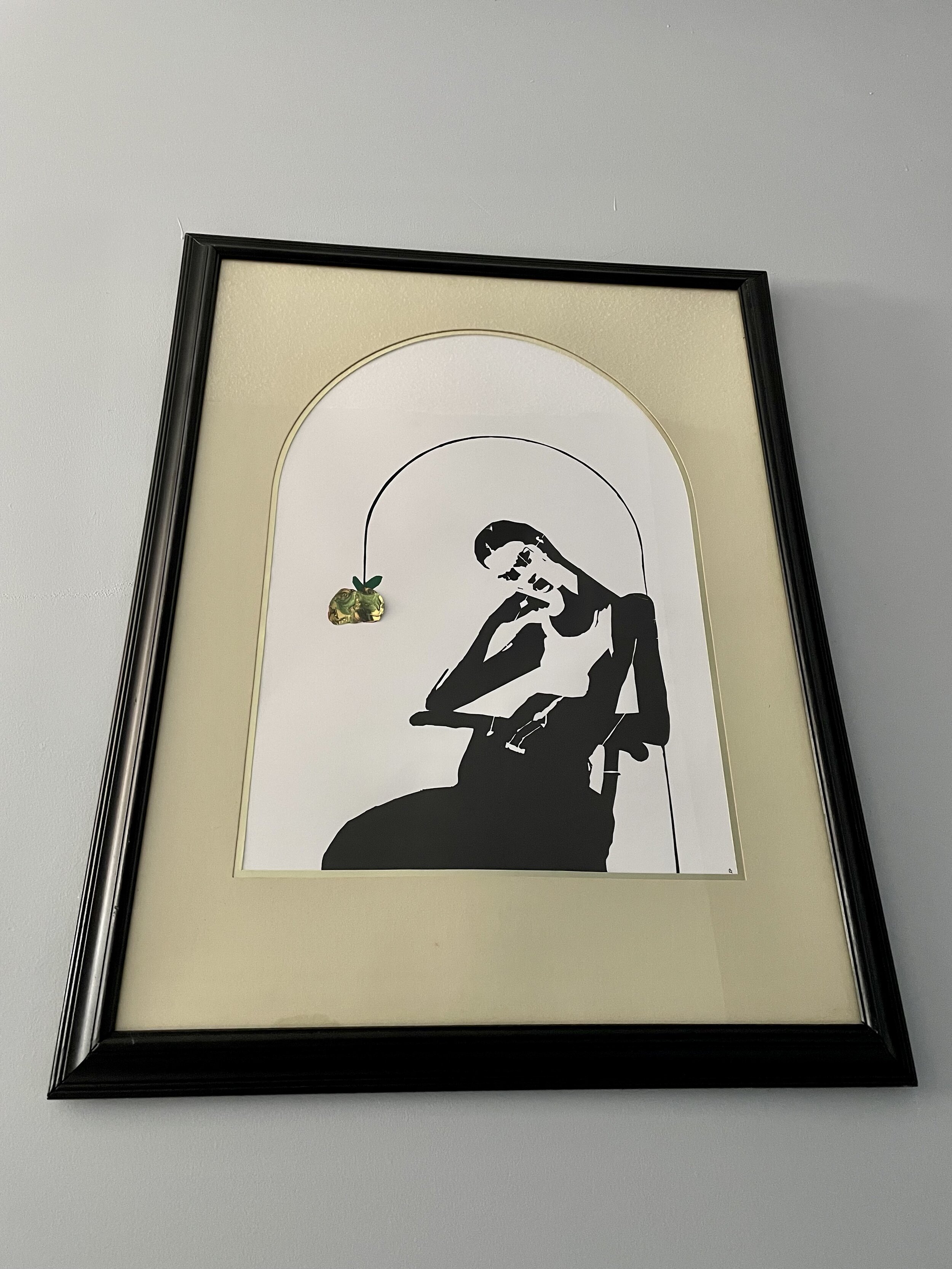 Young Woman with her tree 
(Paintings, collage)